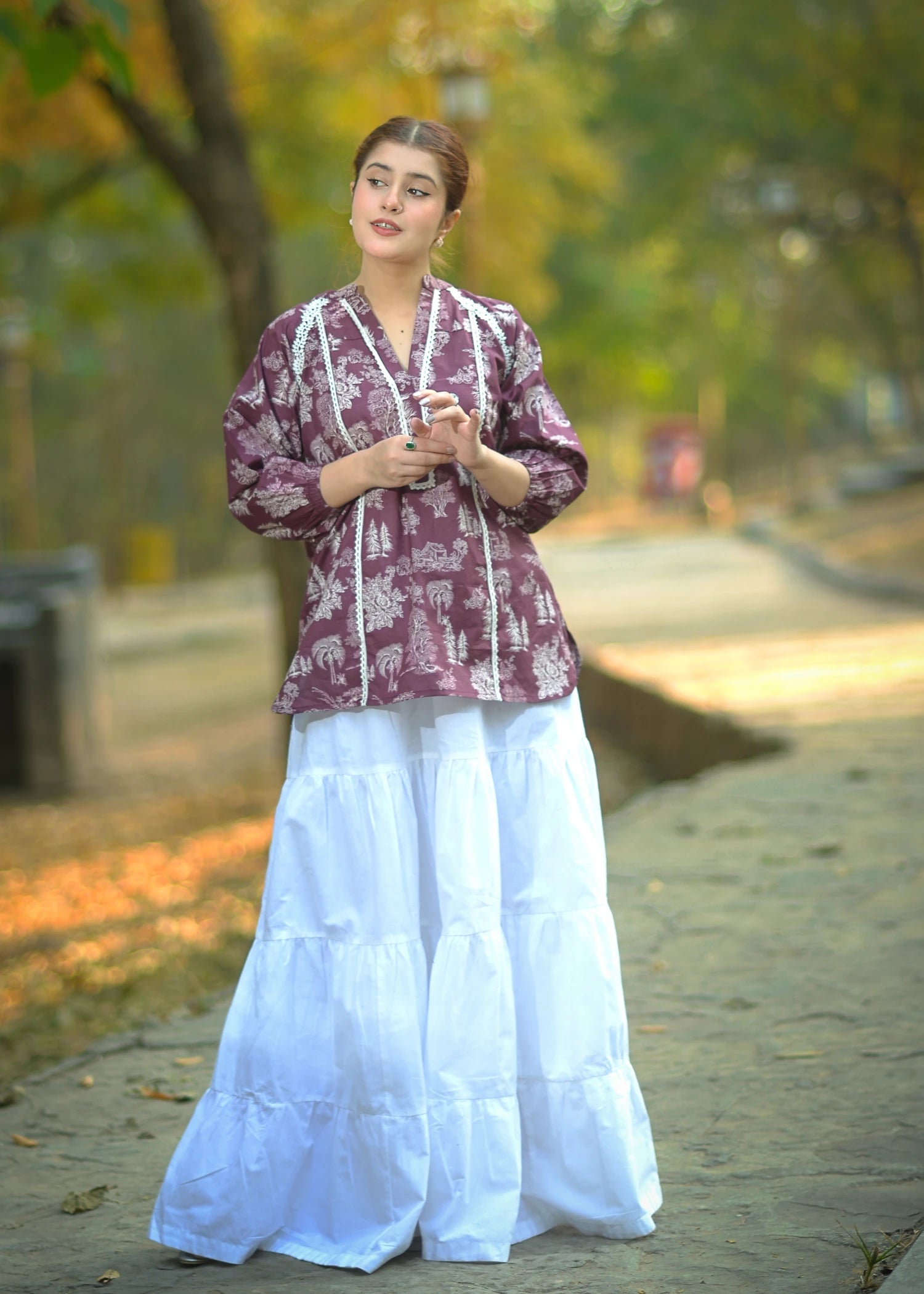cotton Top in Plum purple