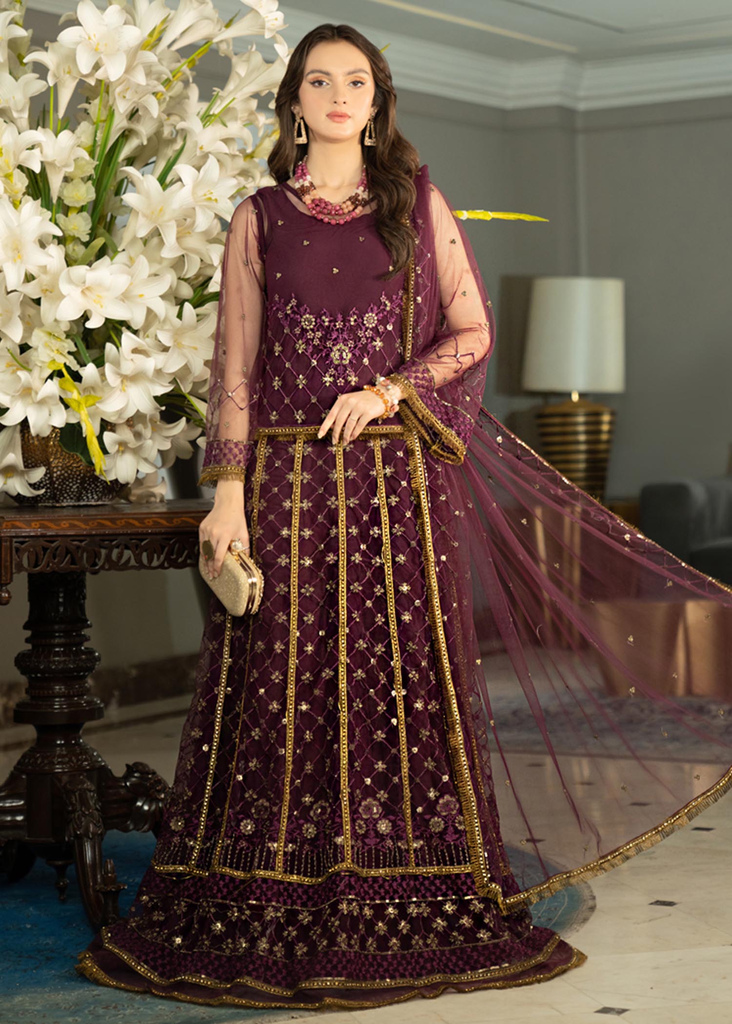 net Unstitched in Plum