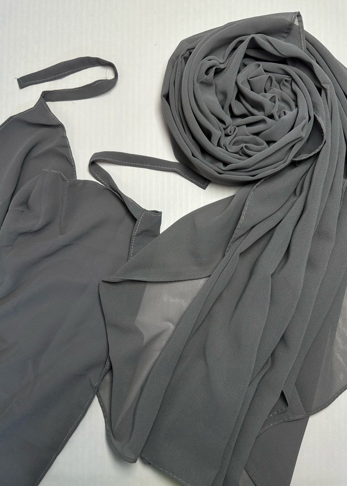 georgette Hijab in Graphite