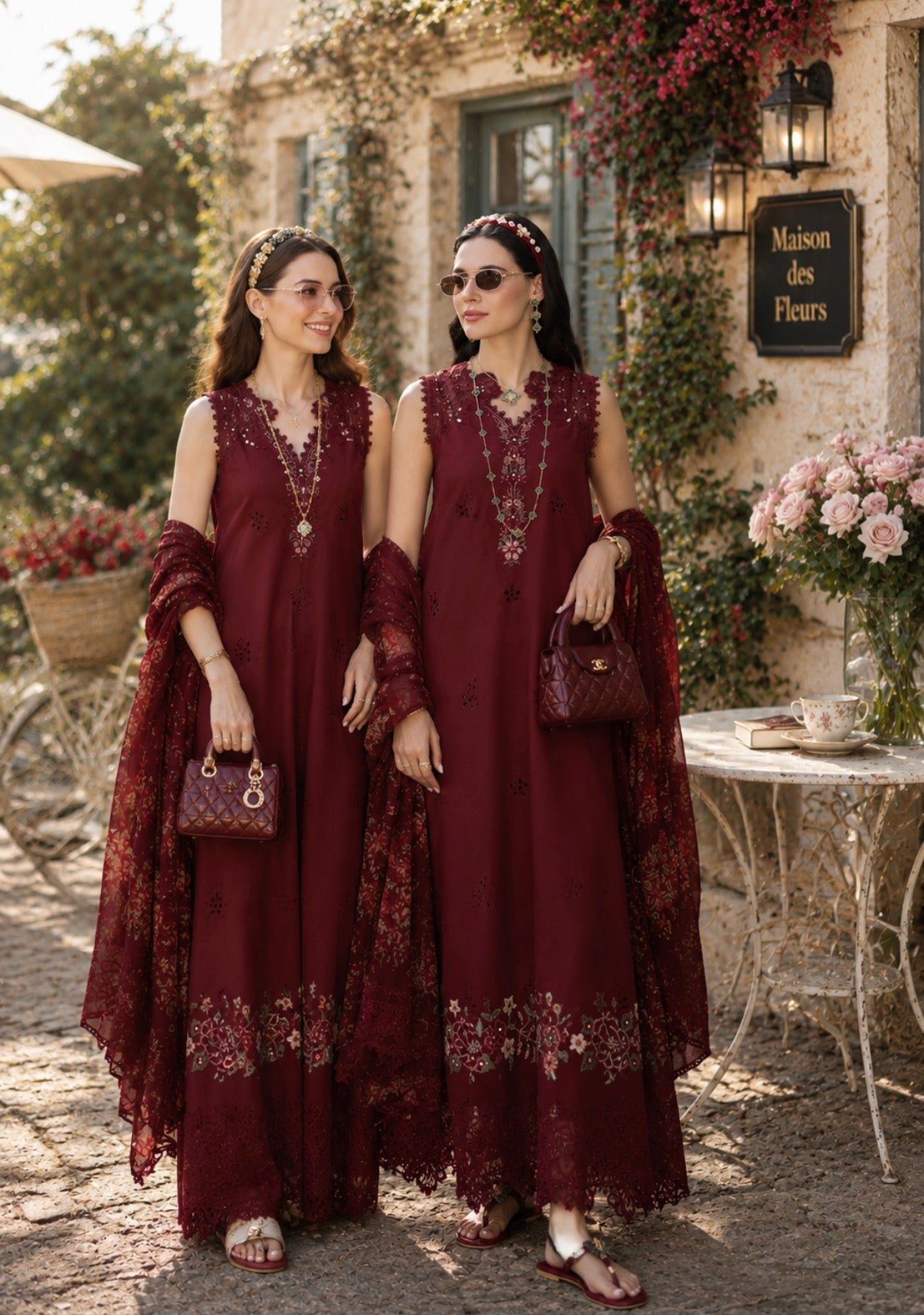 Noor Eid Printskhas Lawn – D14 – Ruby Royale