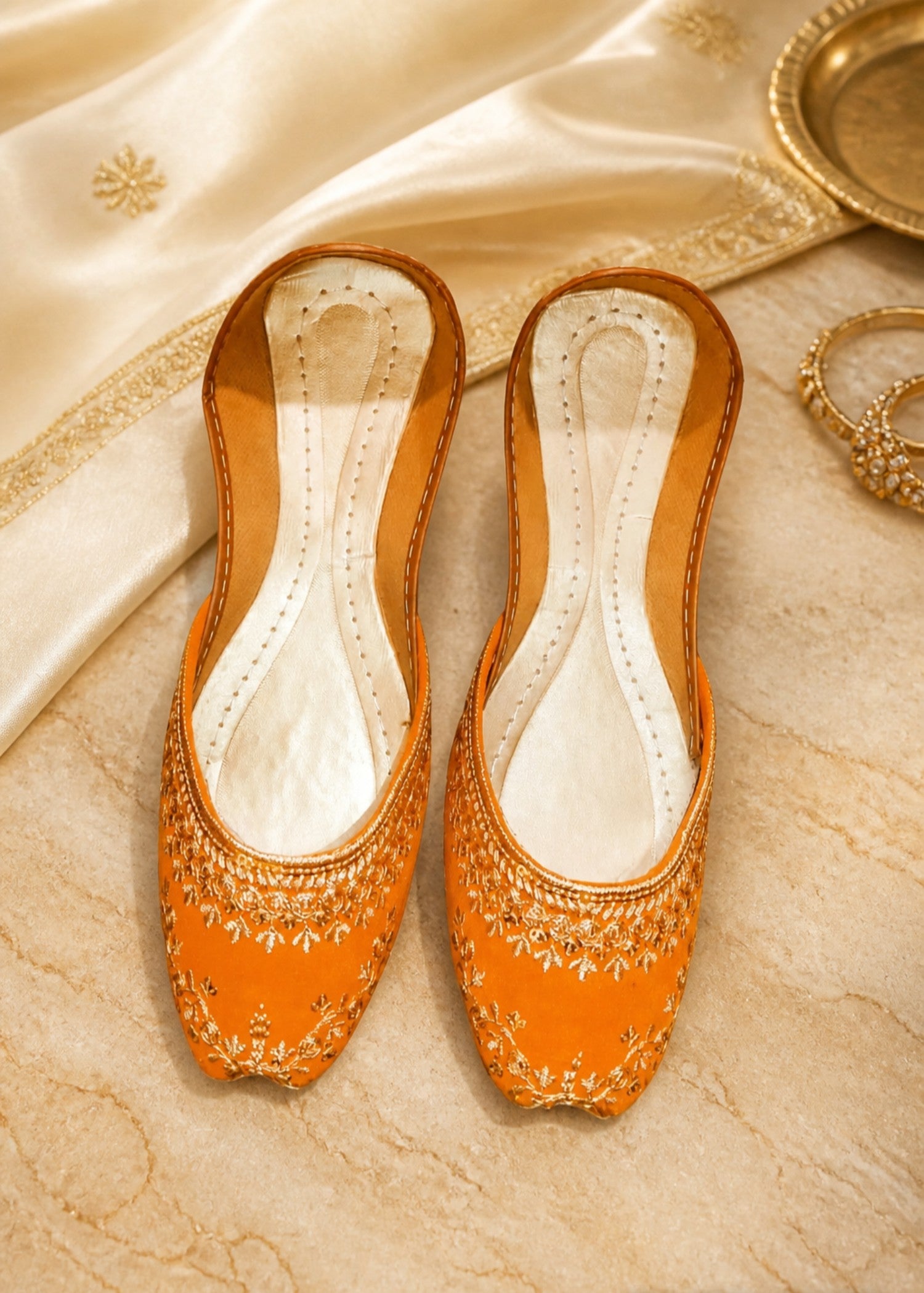 Khussa in Orange by - High Quality Women Khussa VFJ5869