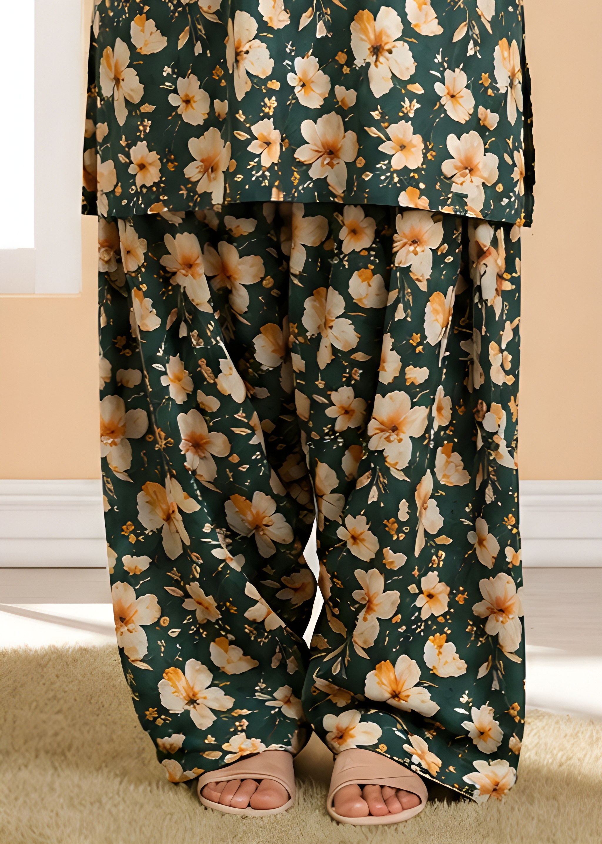 lawn Co Ord Sets in Dark green