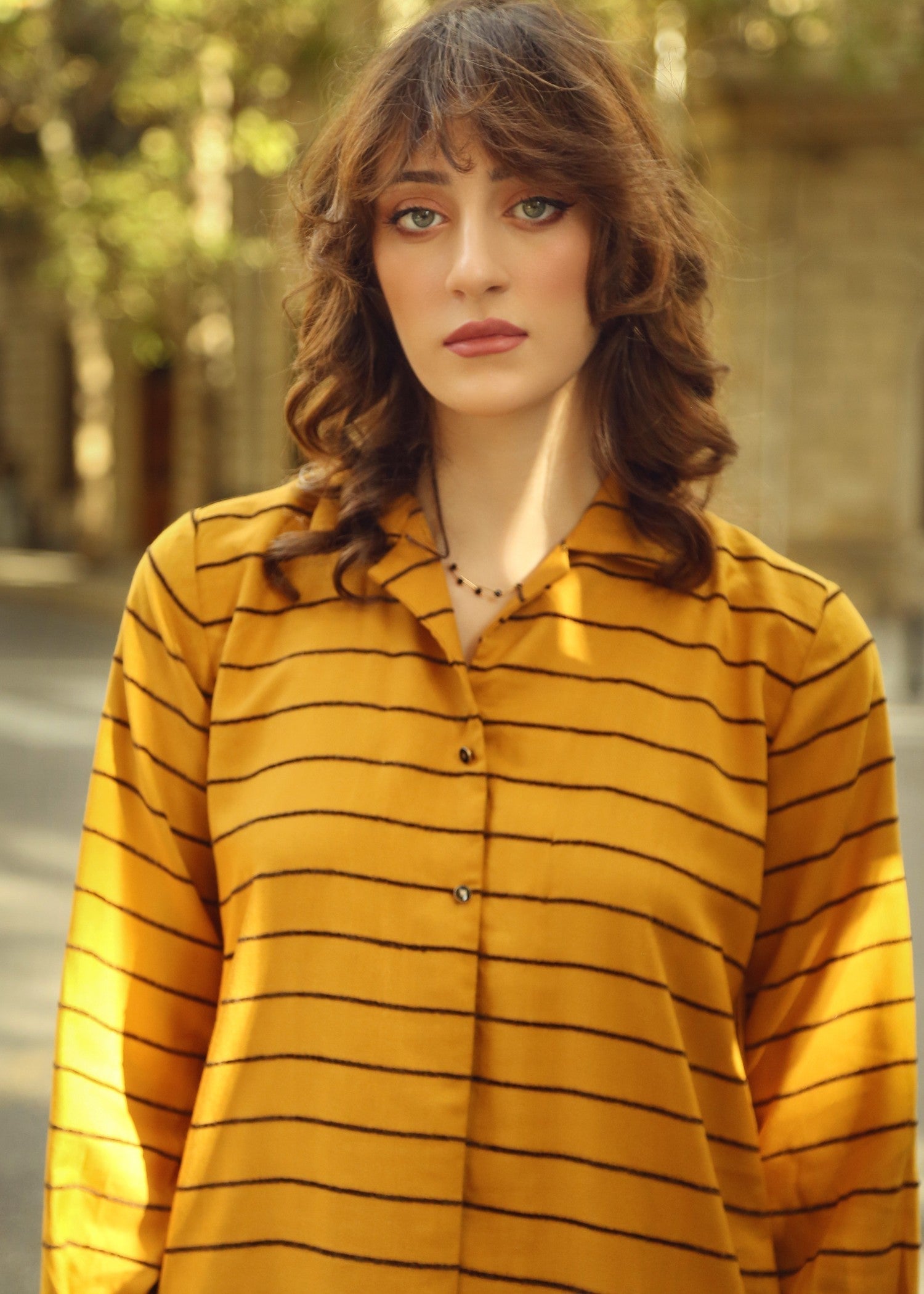 dobby Co ord Sets in Mustard