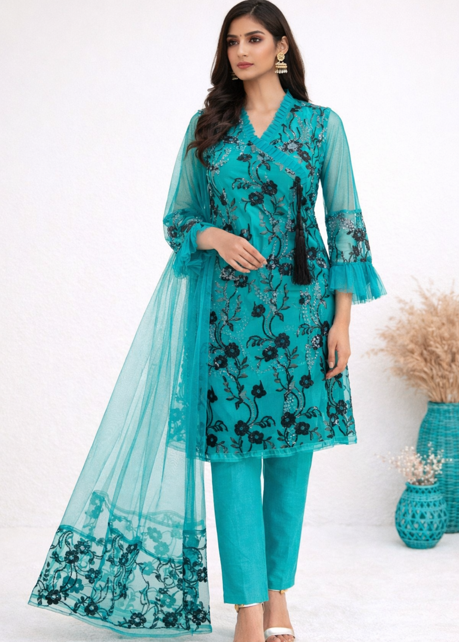net Angrakha in Pine green