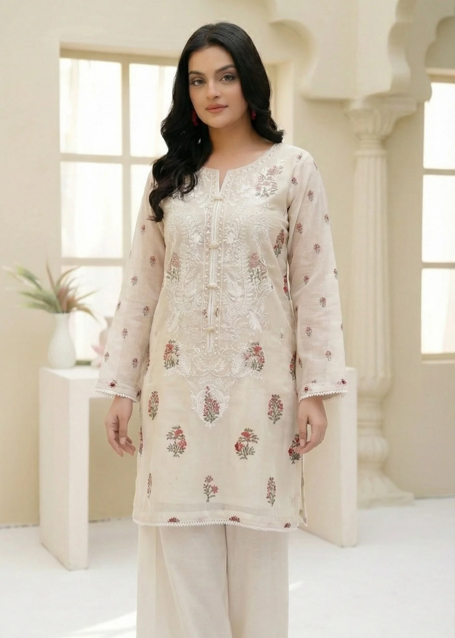 manaar Kurta Set in Off-white