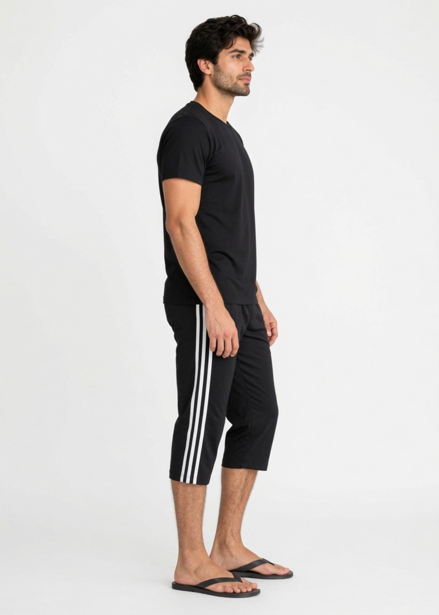 cotton jersey Tracksuit in Black