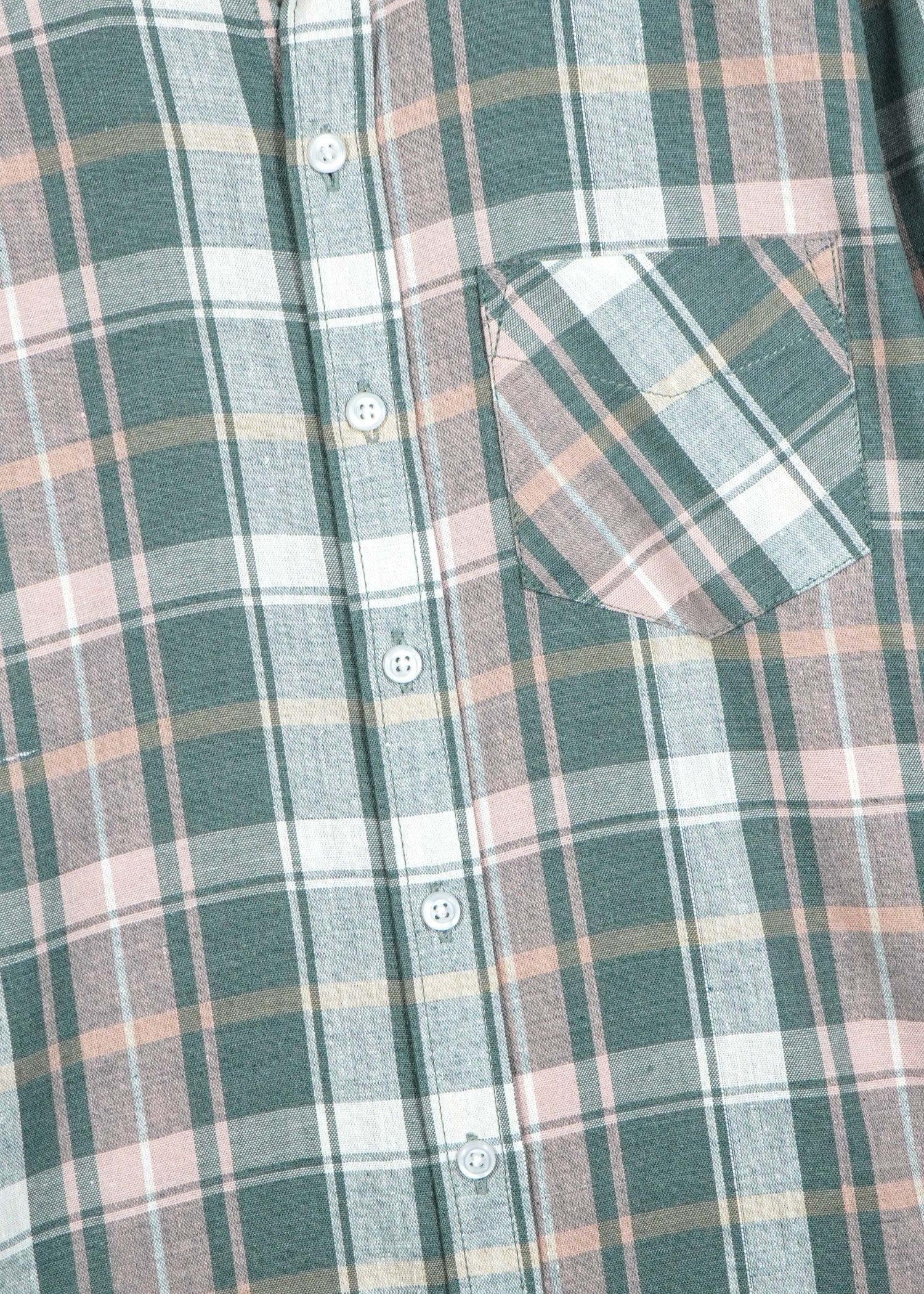 cotton Casual Shirt in Green, grey