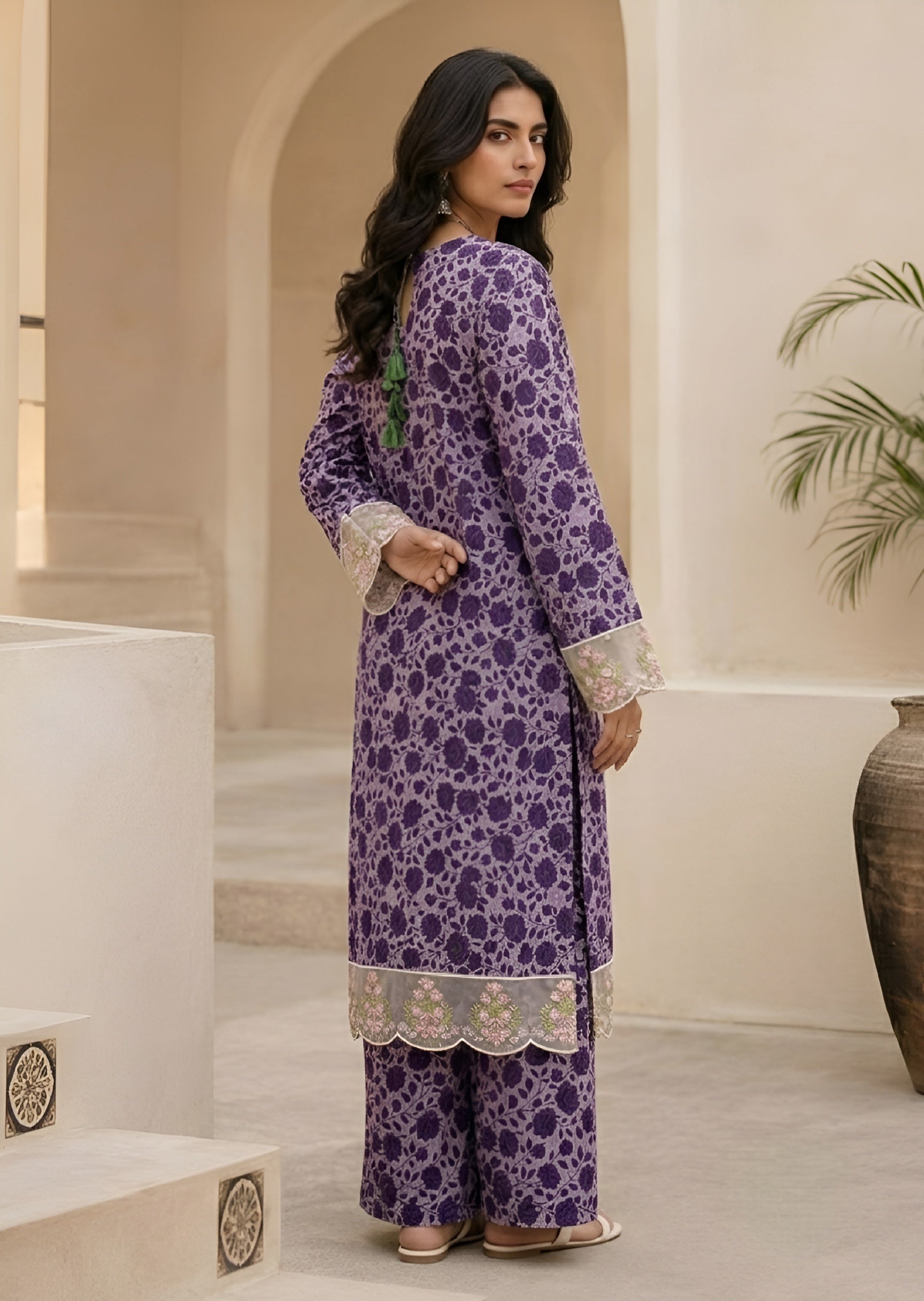 linen Co Ord Sets in Royal purple