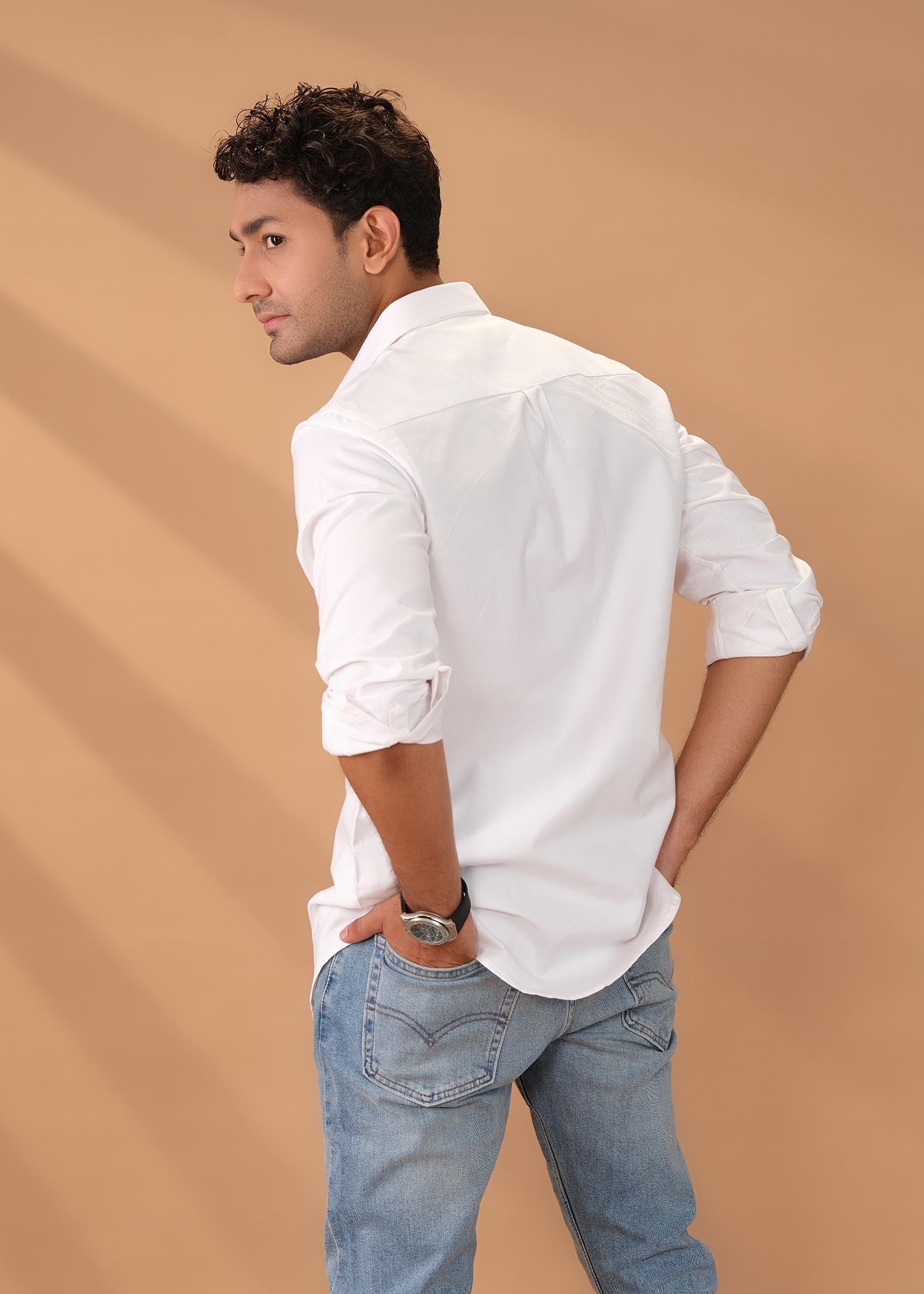cotton Casual Shirt in White