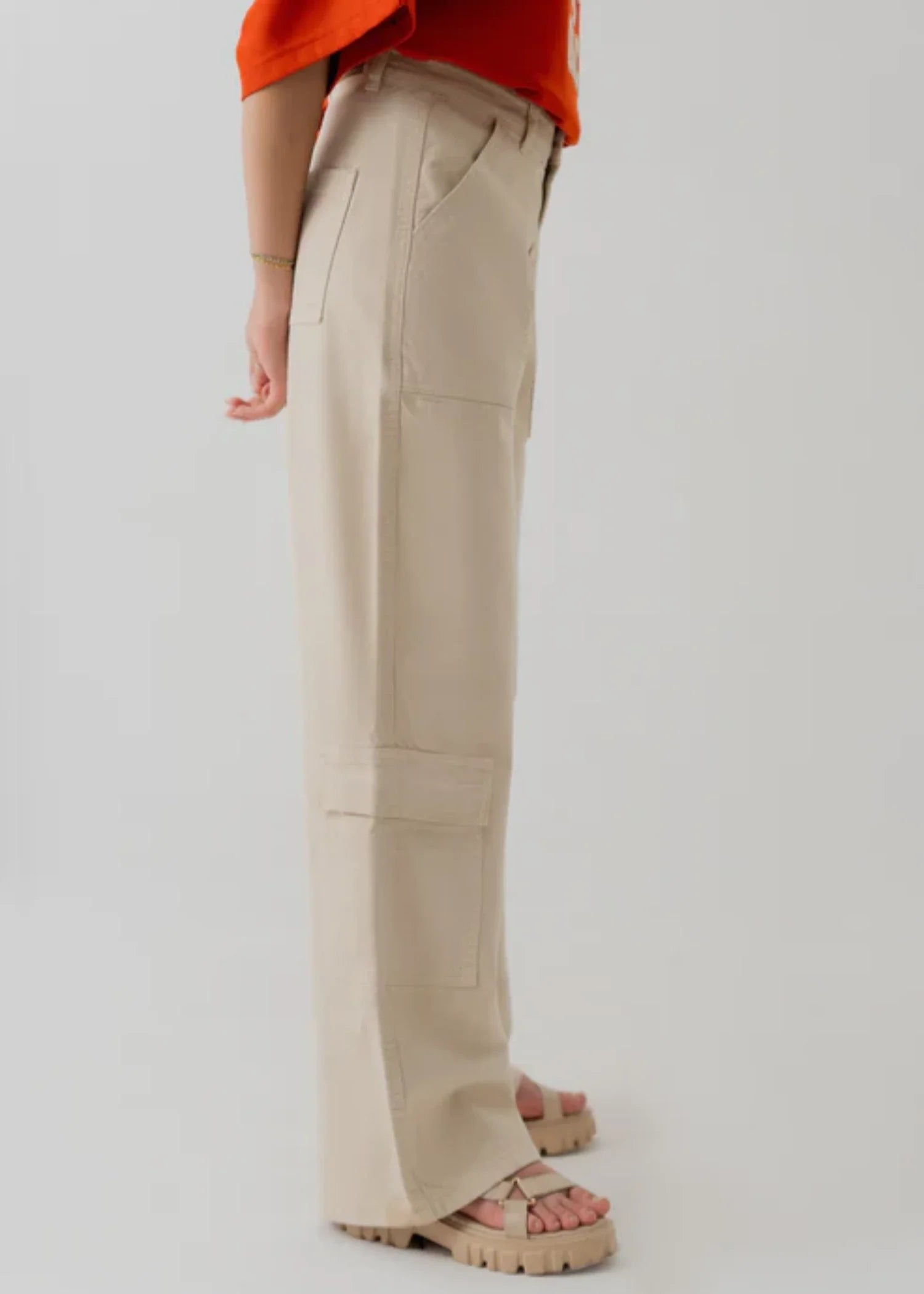 cotton Pants in Beige
