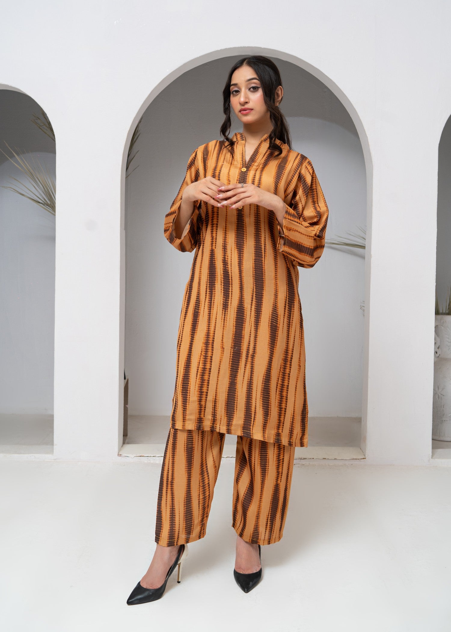 cotton Co Ord Sets in Mari gold, multi