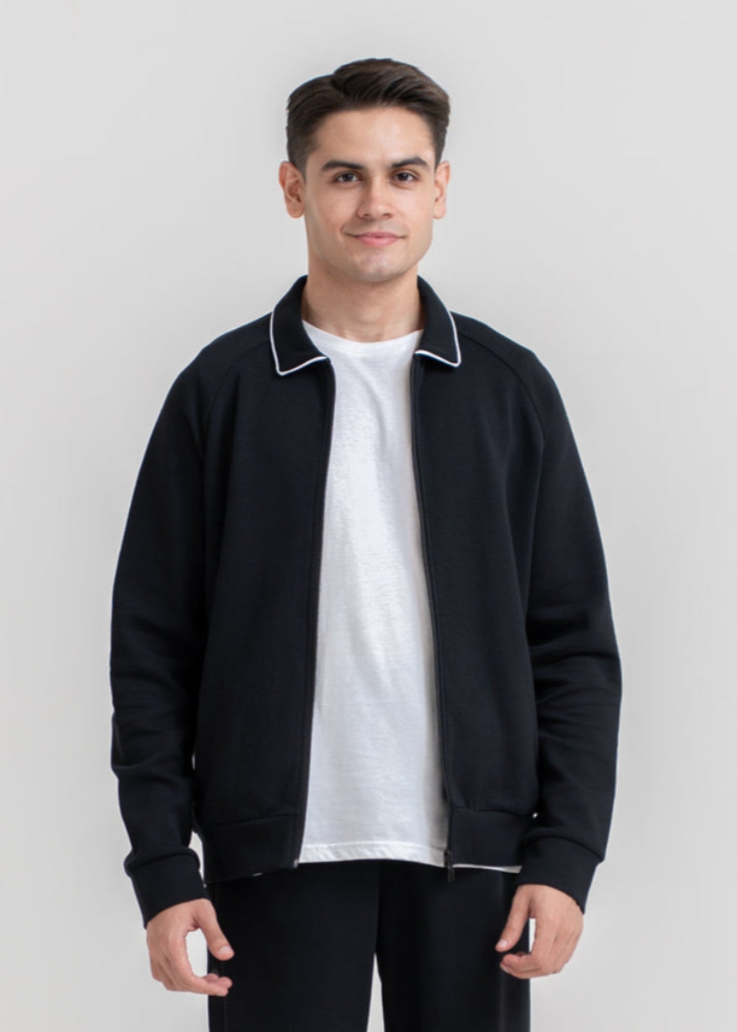cotton-spandex Jacket in Black