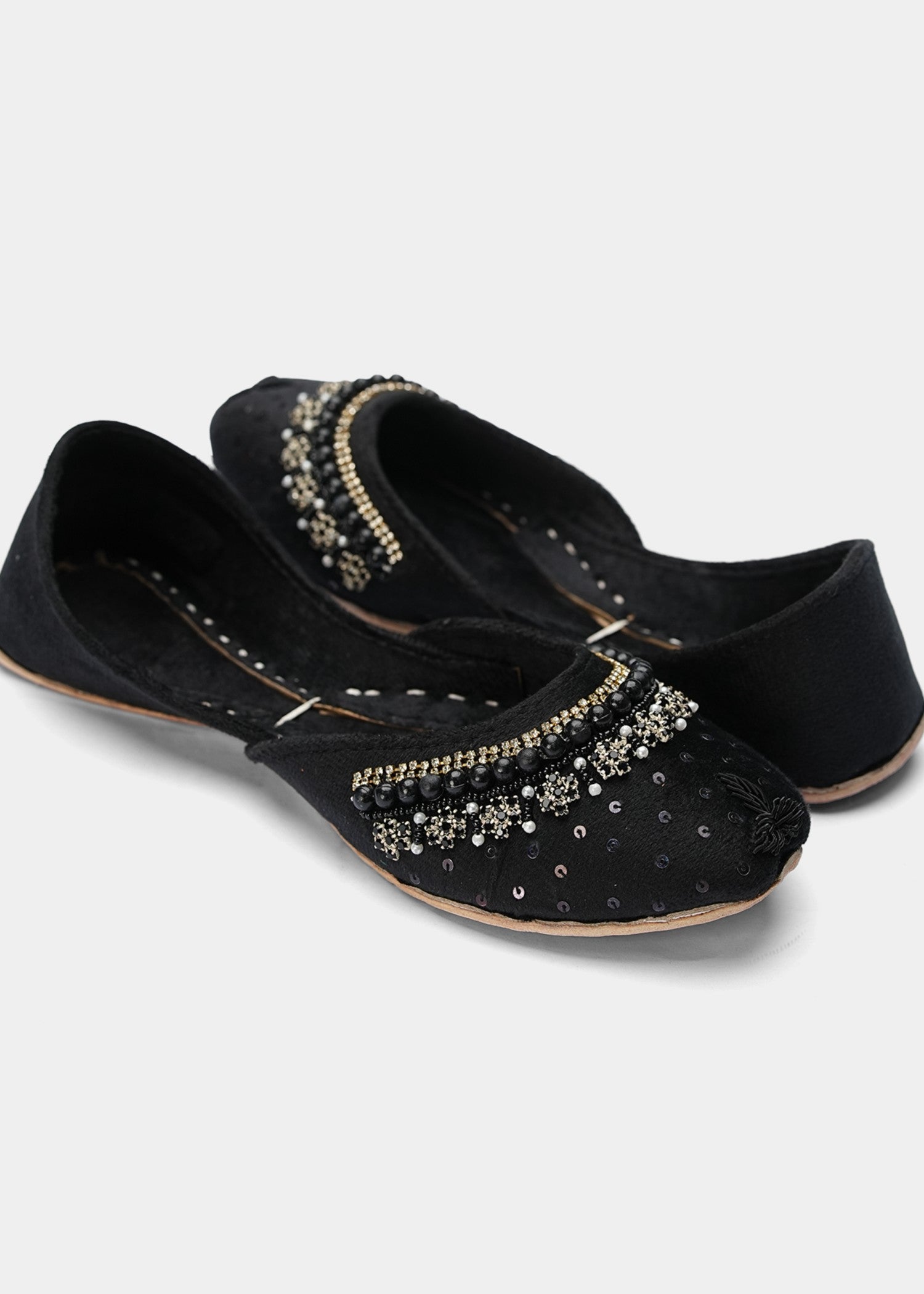 Khussa in Black by - High Quality Women Khussa TAJ7874