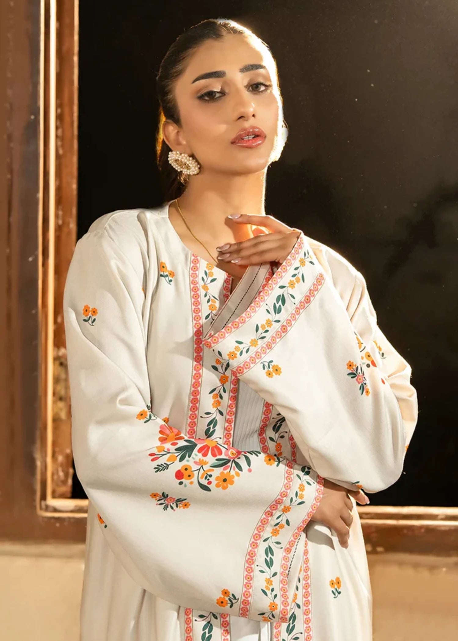 cambric Gown in White