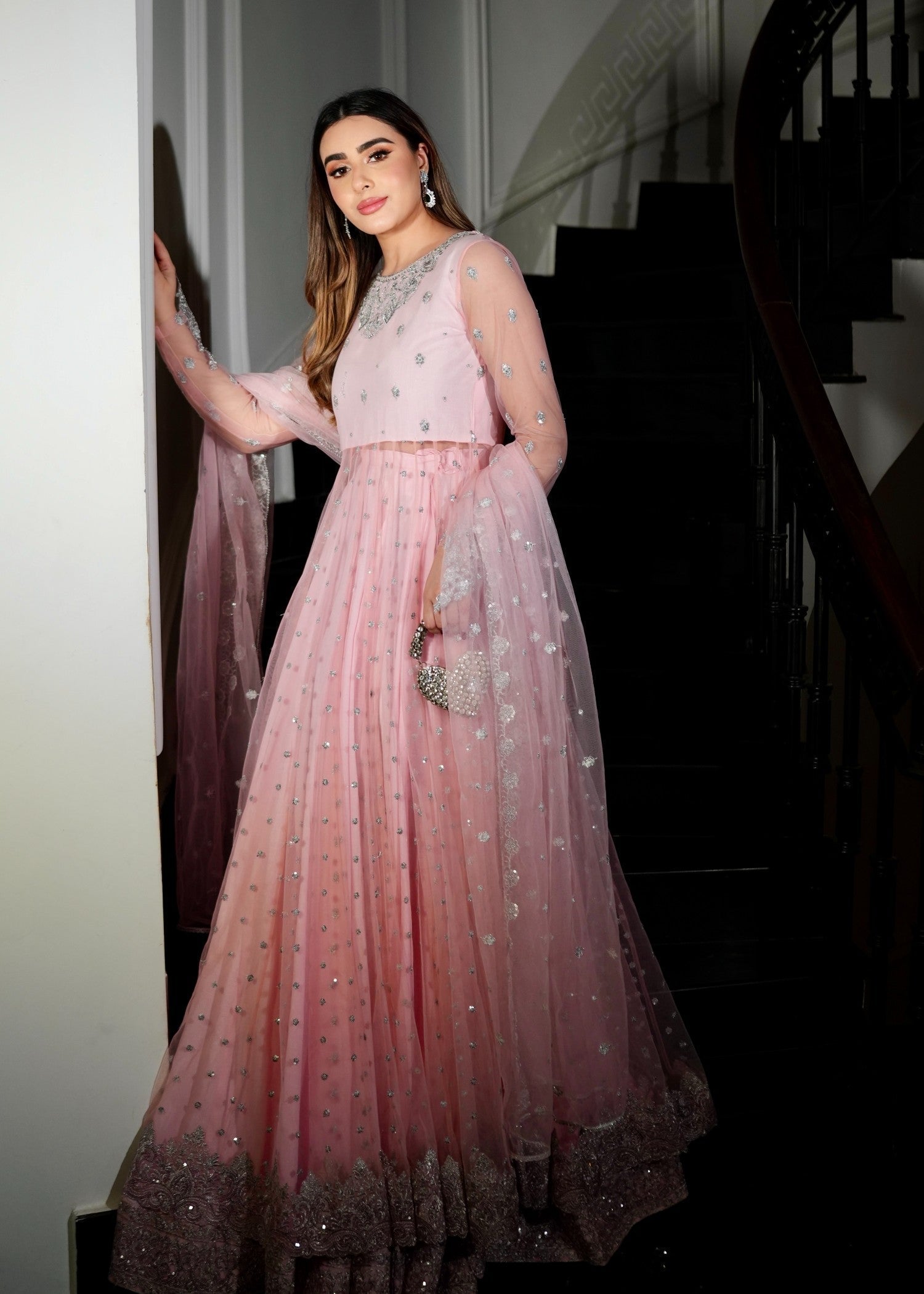 net Pishwas in Pink