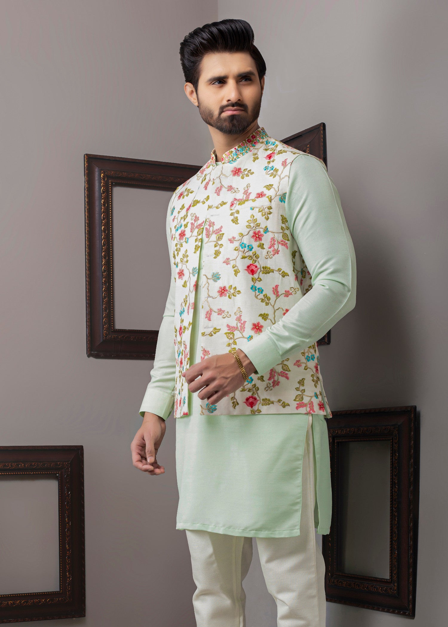 cotton linen Waistcoat in White