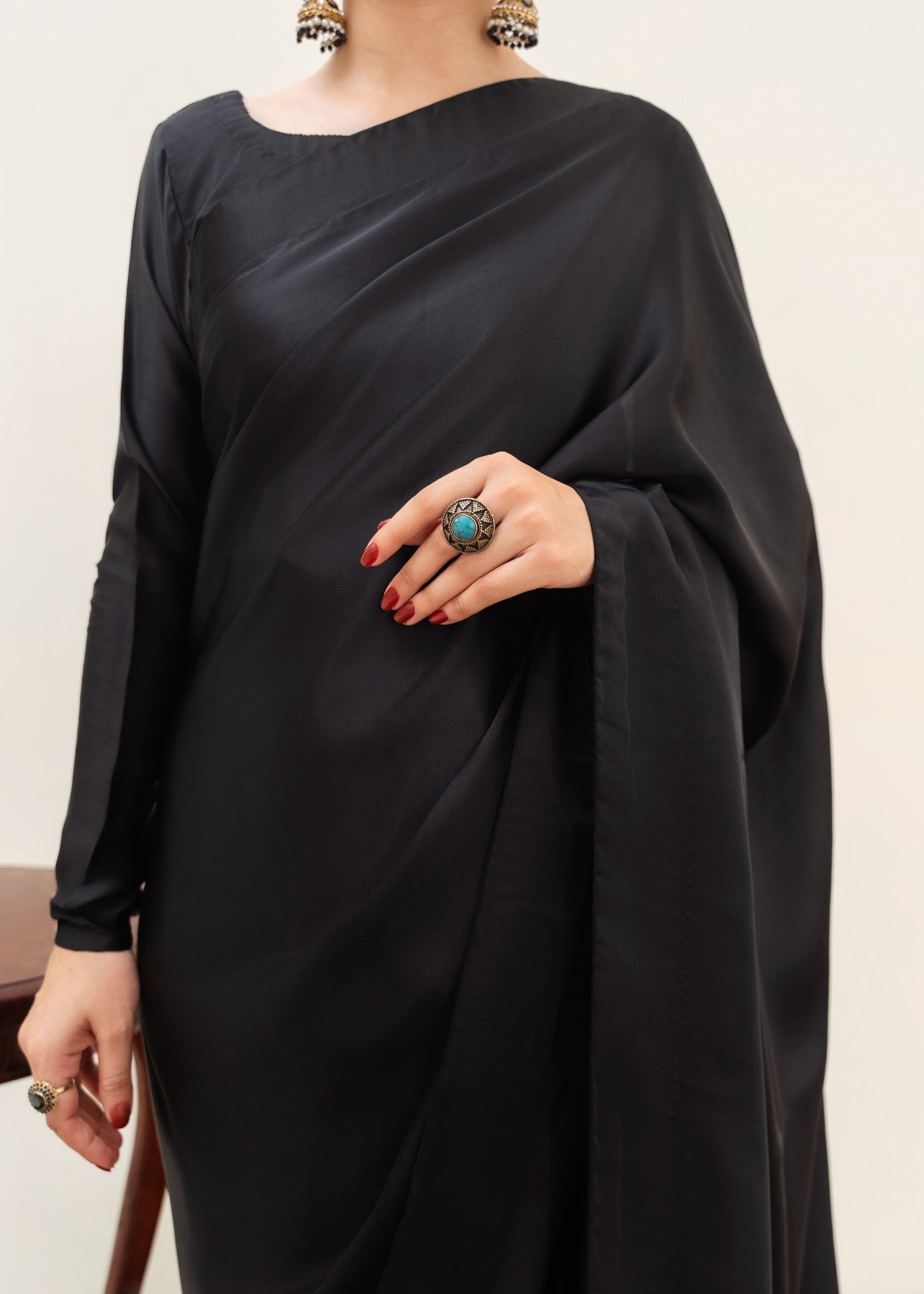 silk Saree in Black