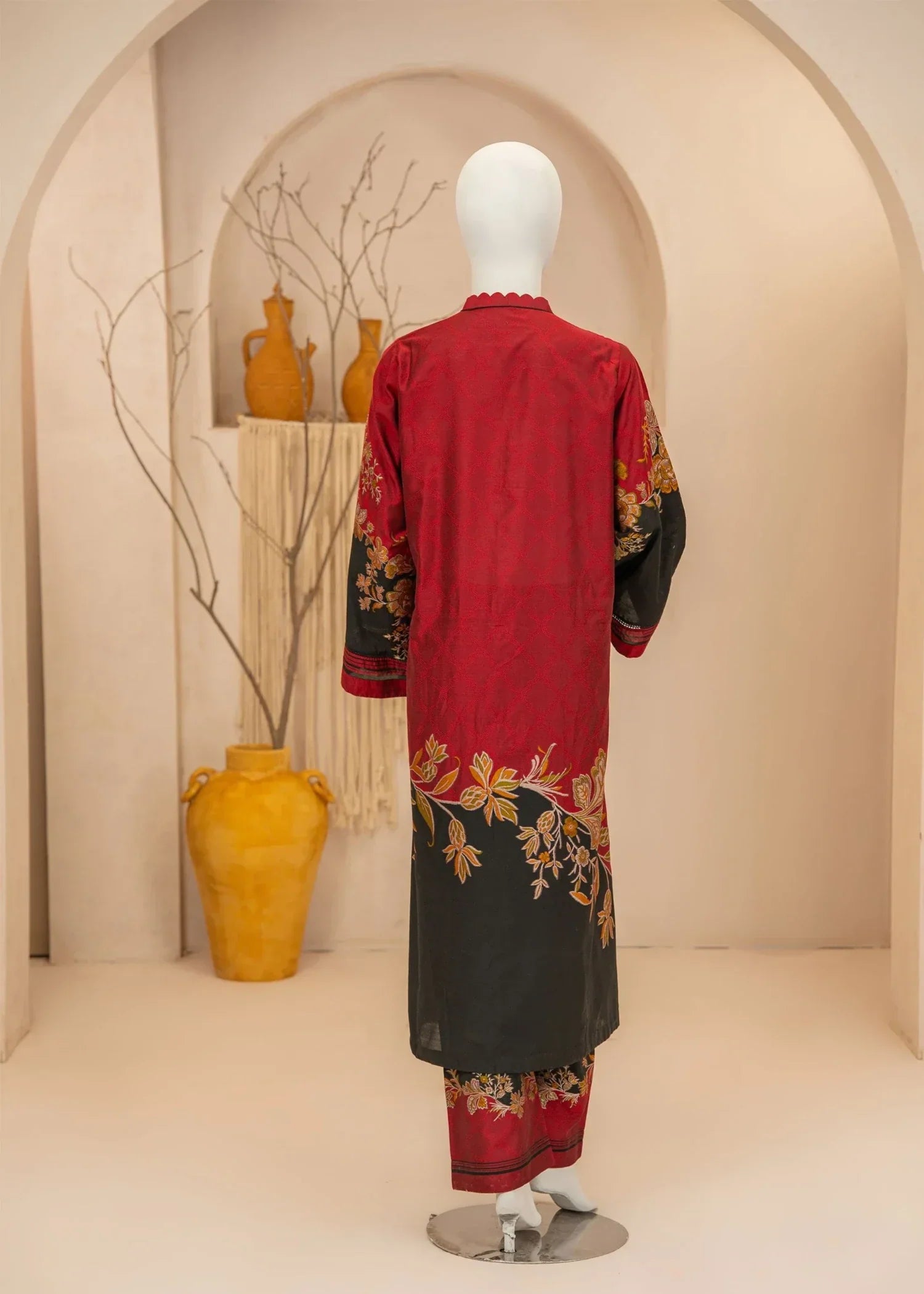 viscose Co Ord Sets in Blood red, black