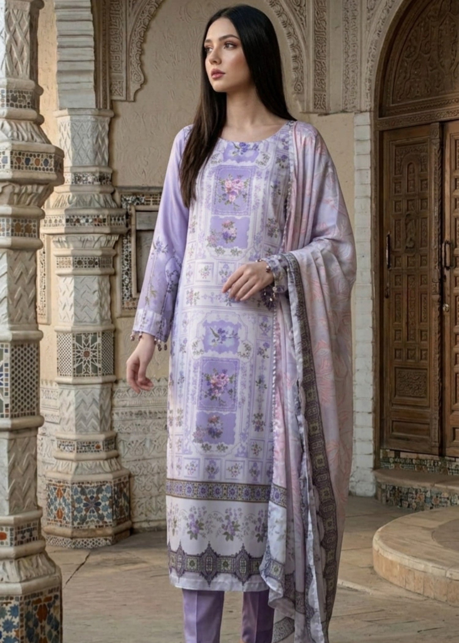 charmuse/shamooz Kurta Set in Bright lavender