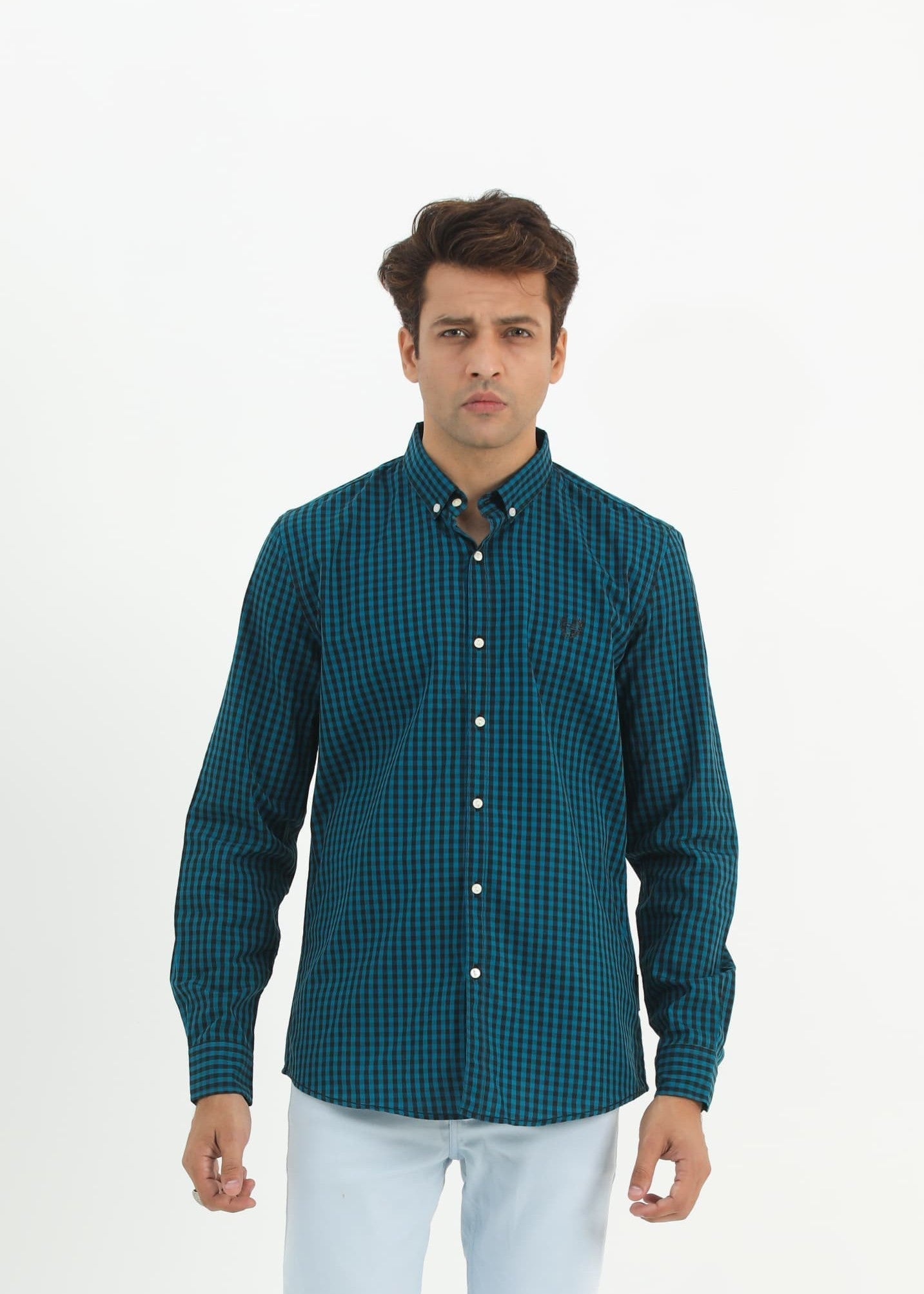 cotton Casual Shirt in Sea green