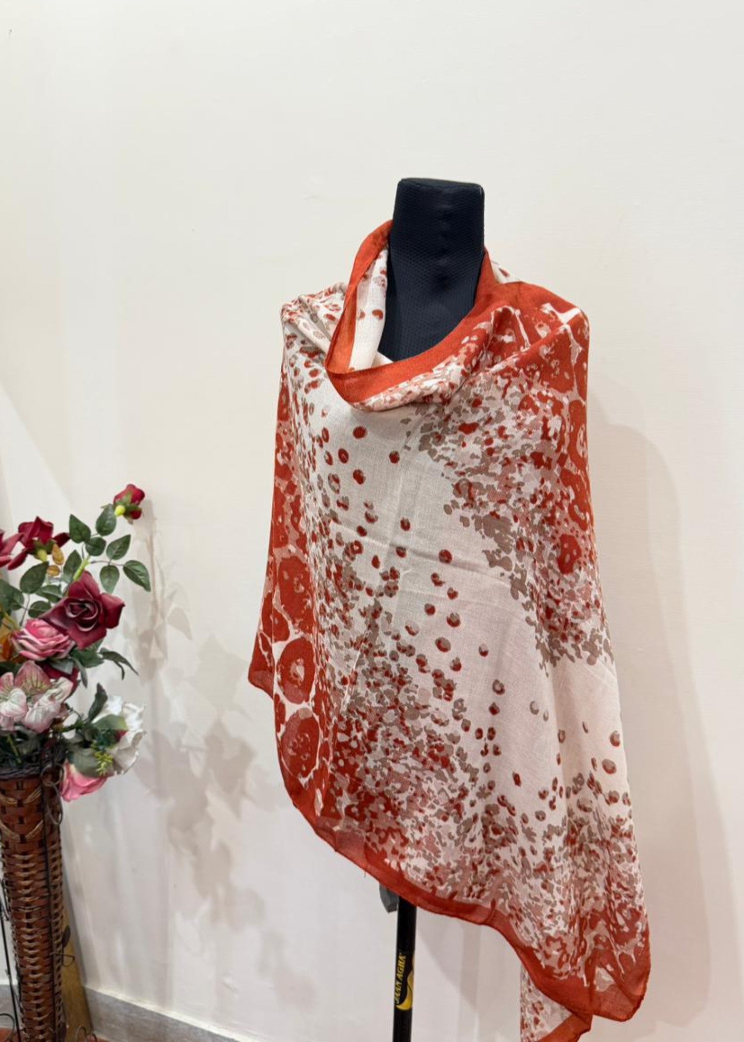 viscose Hijab in Rust orange