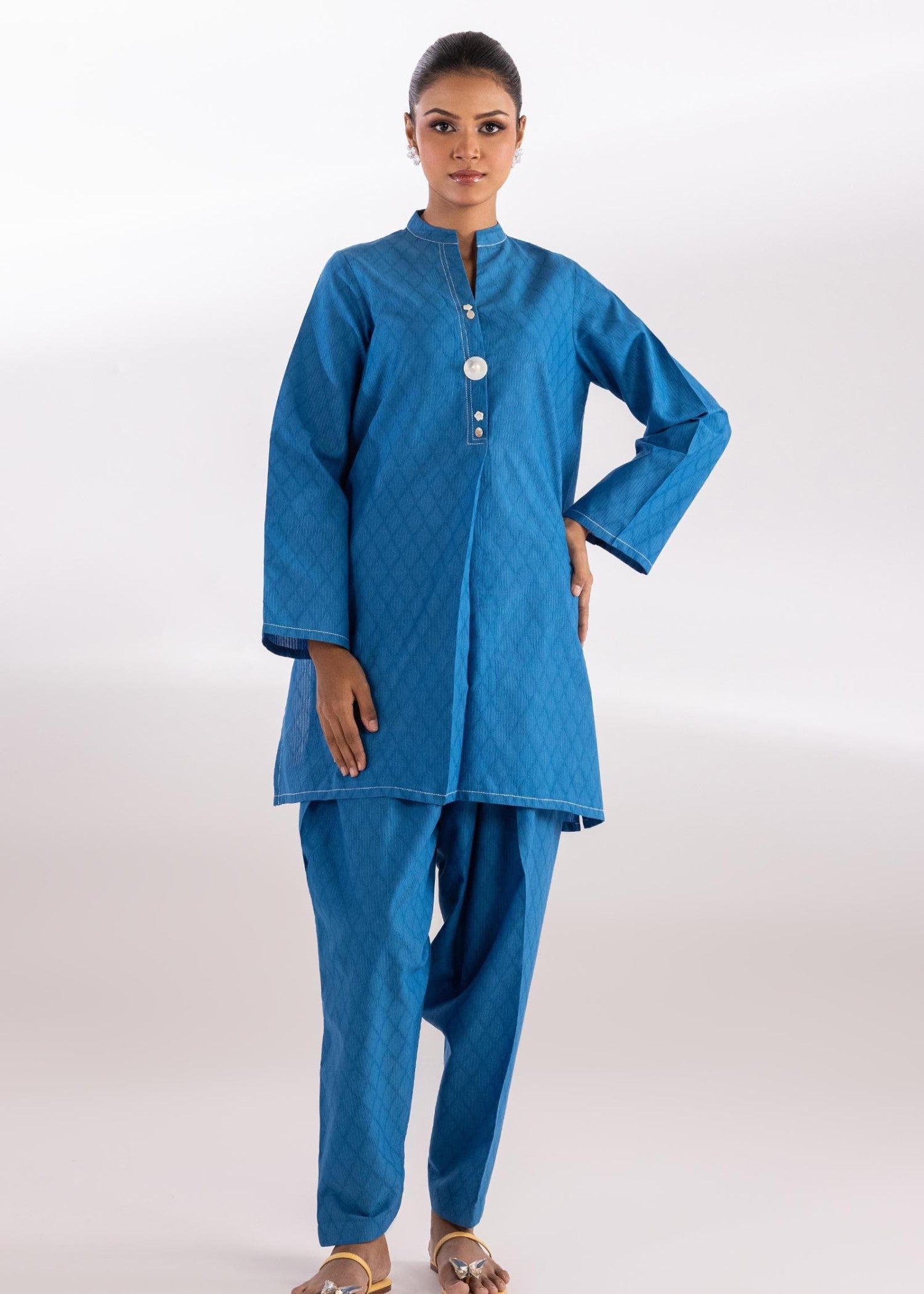 jacquard Co Ord Sets in Blue
