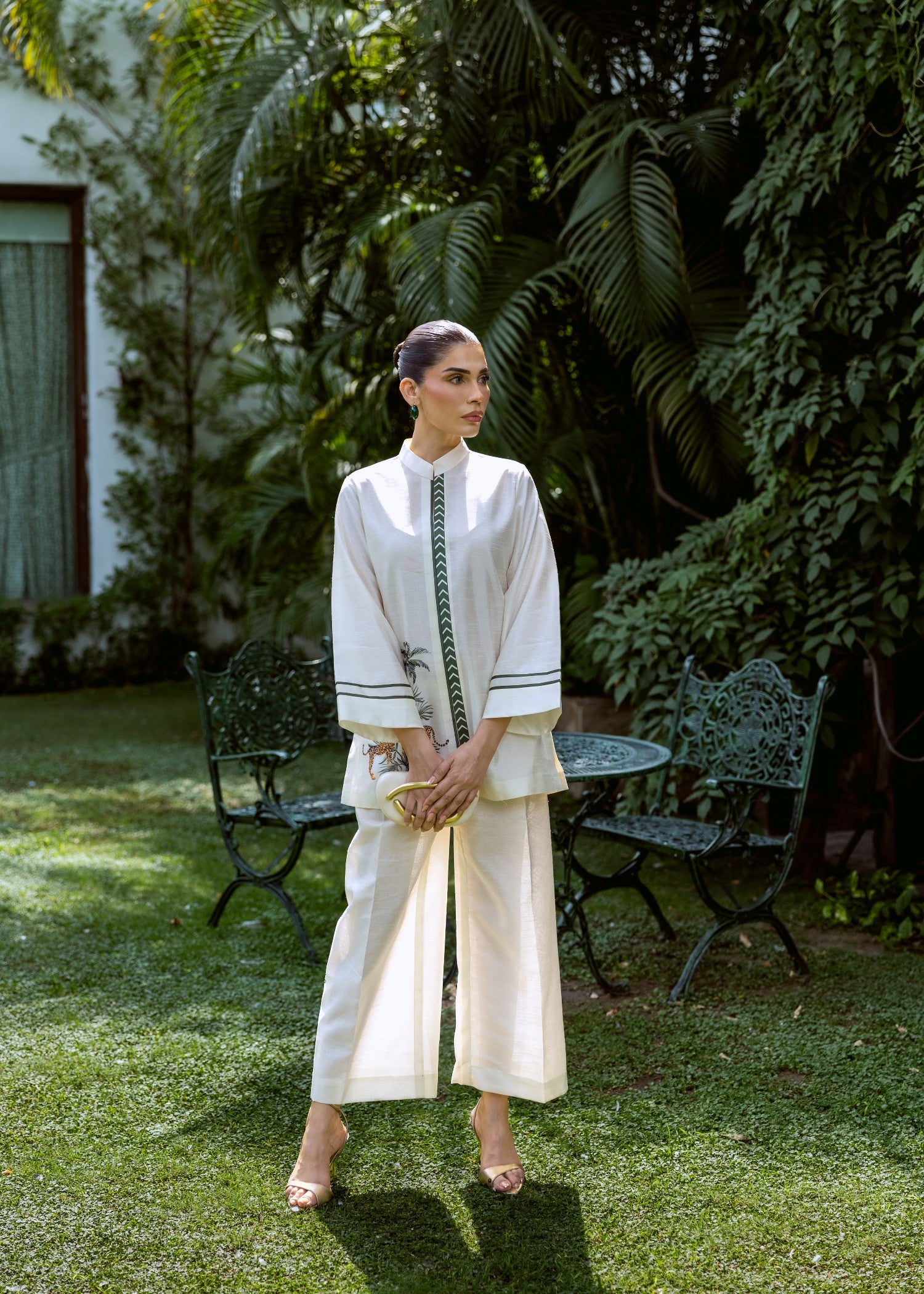indian raw silk Co ord Sets in Ivory