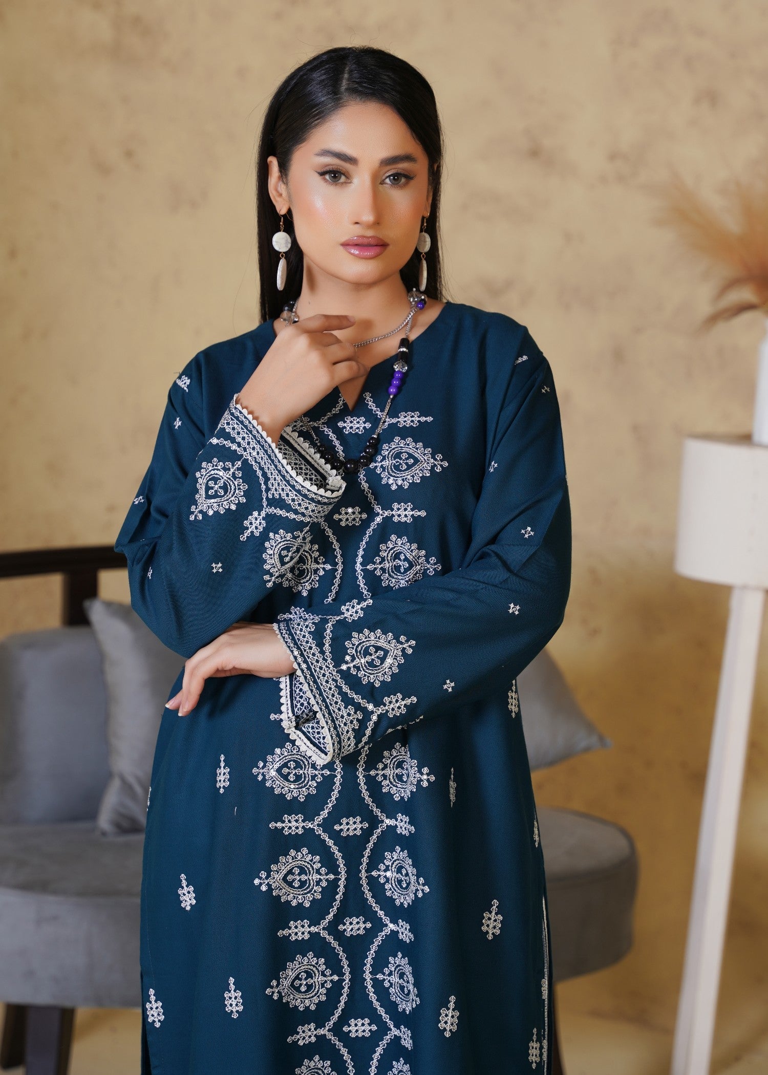 dhanak Co Ord Sets in Teal
