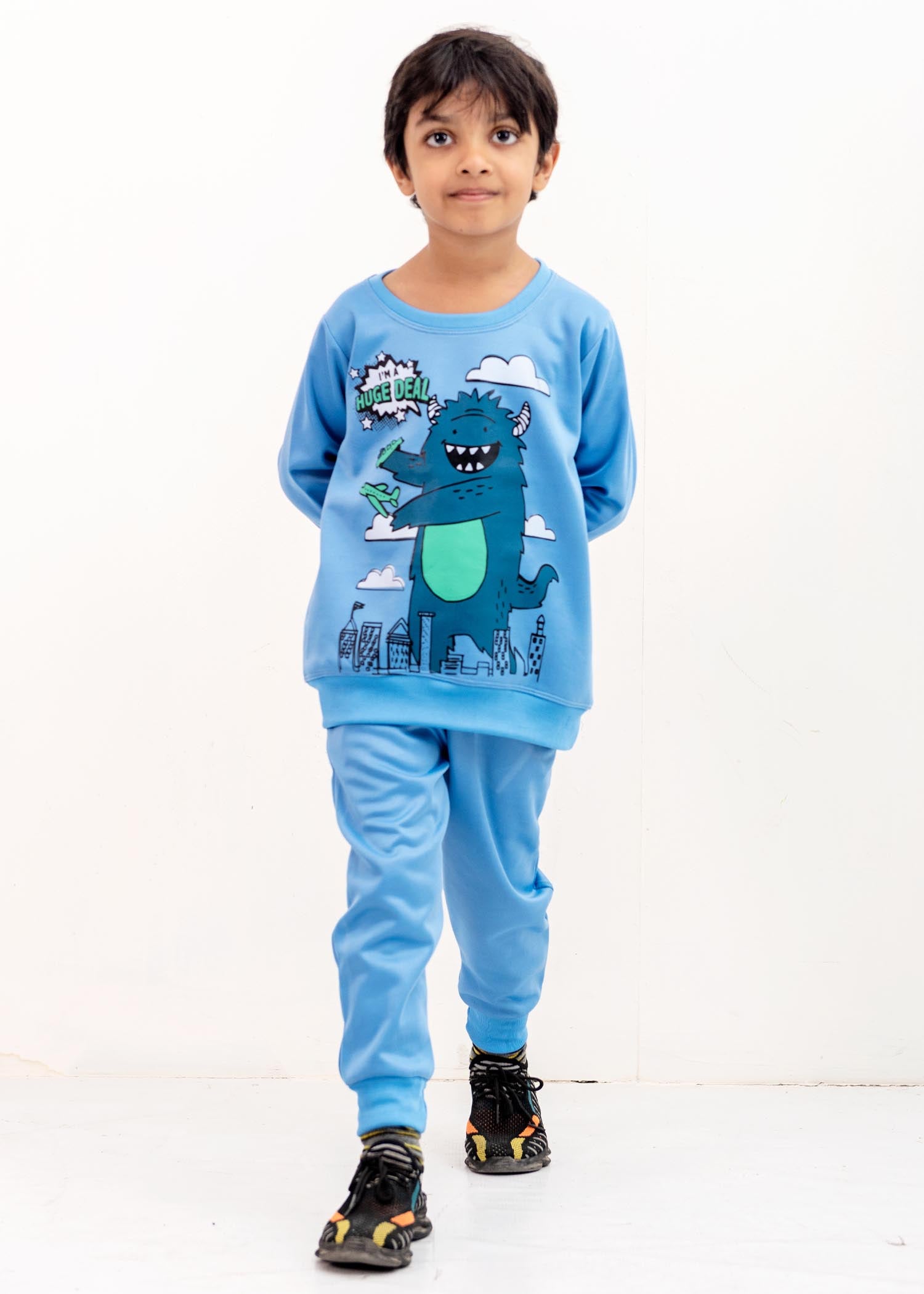 fleece Sweatshirt in Sky blue