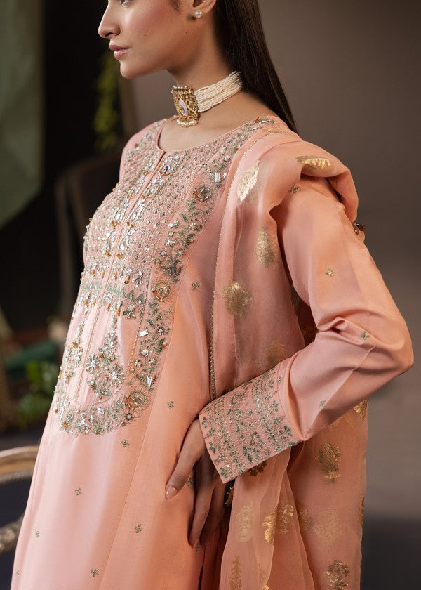 silk Kurta Set in Pink