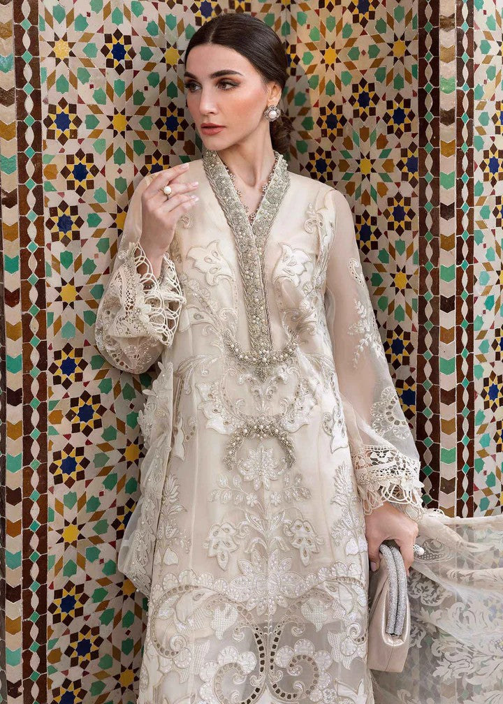 organza Unstitched in White