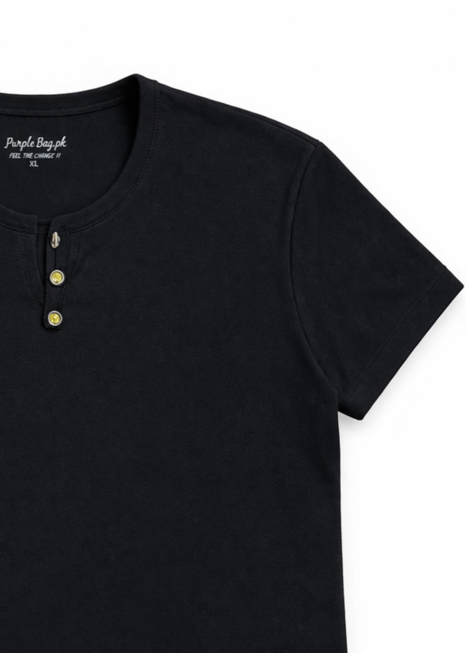 cotton jersey T Shirt in Onyx