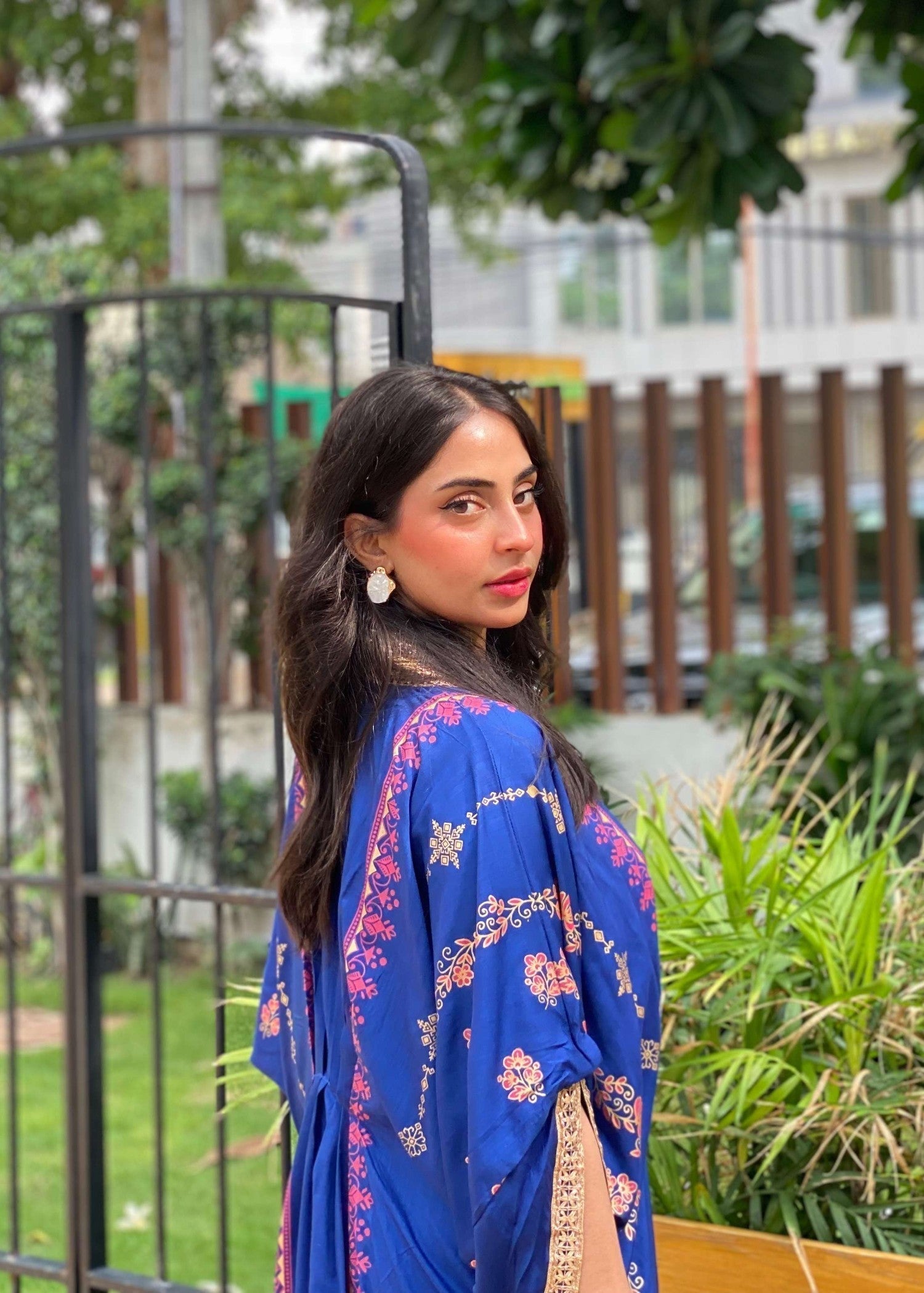 viscose Kaftan in Royal blue
