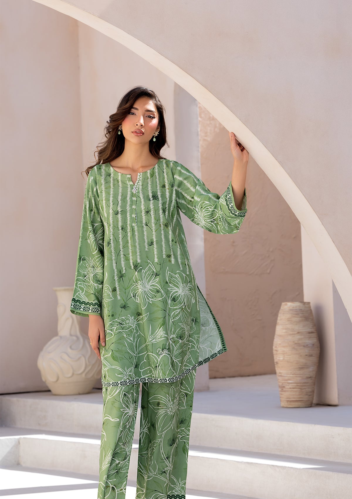lawn Co Ord Sets in Yellow green