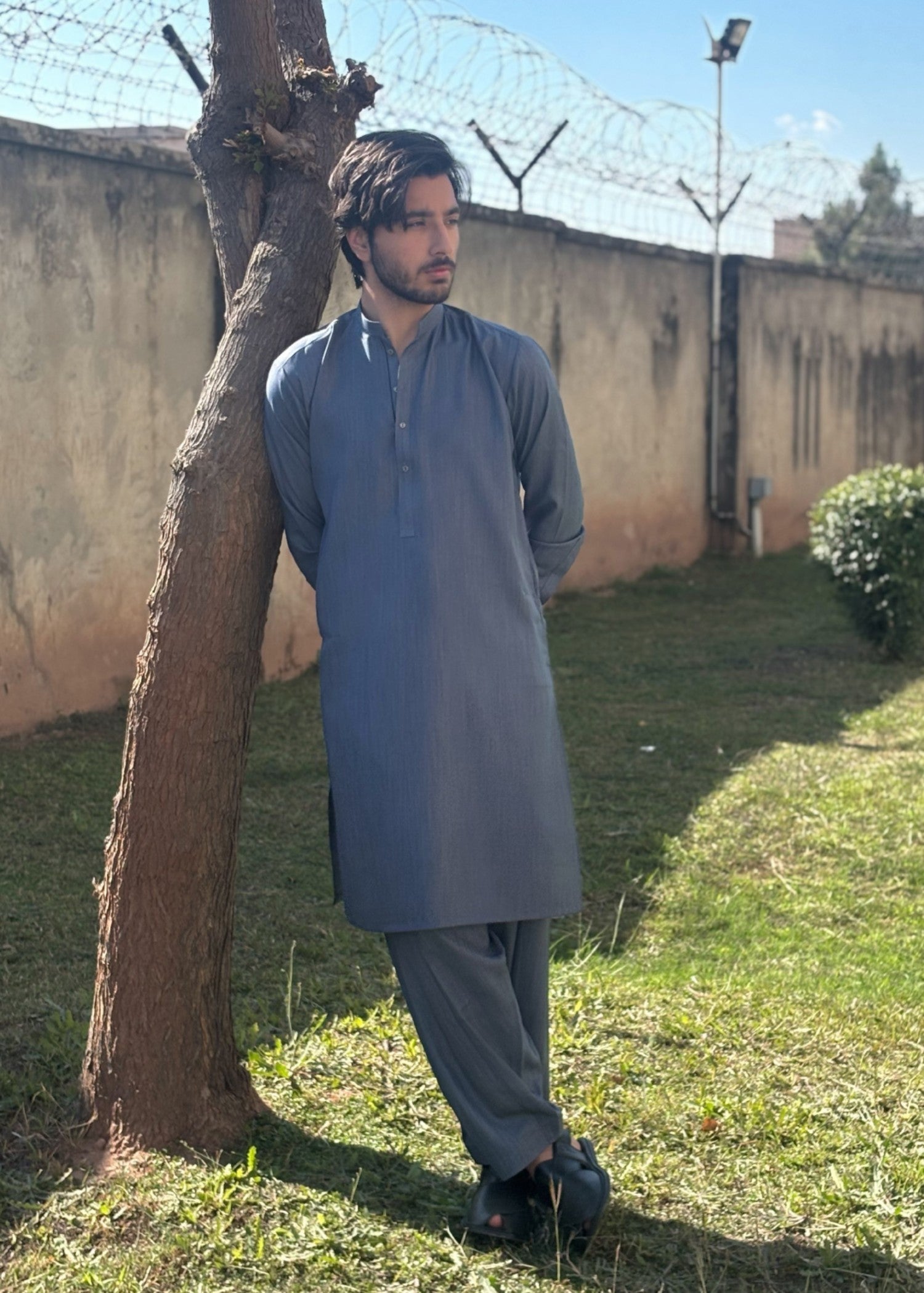 wash & wear Shalwar Kameez in Blue