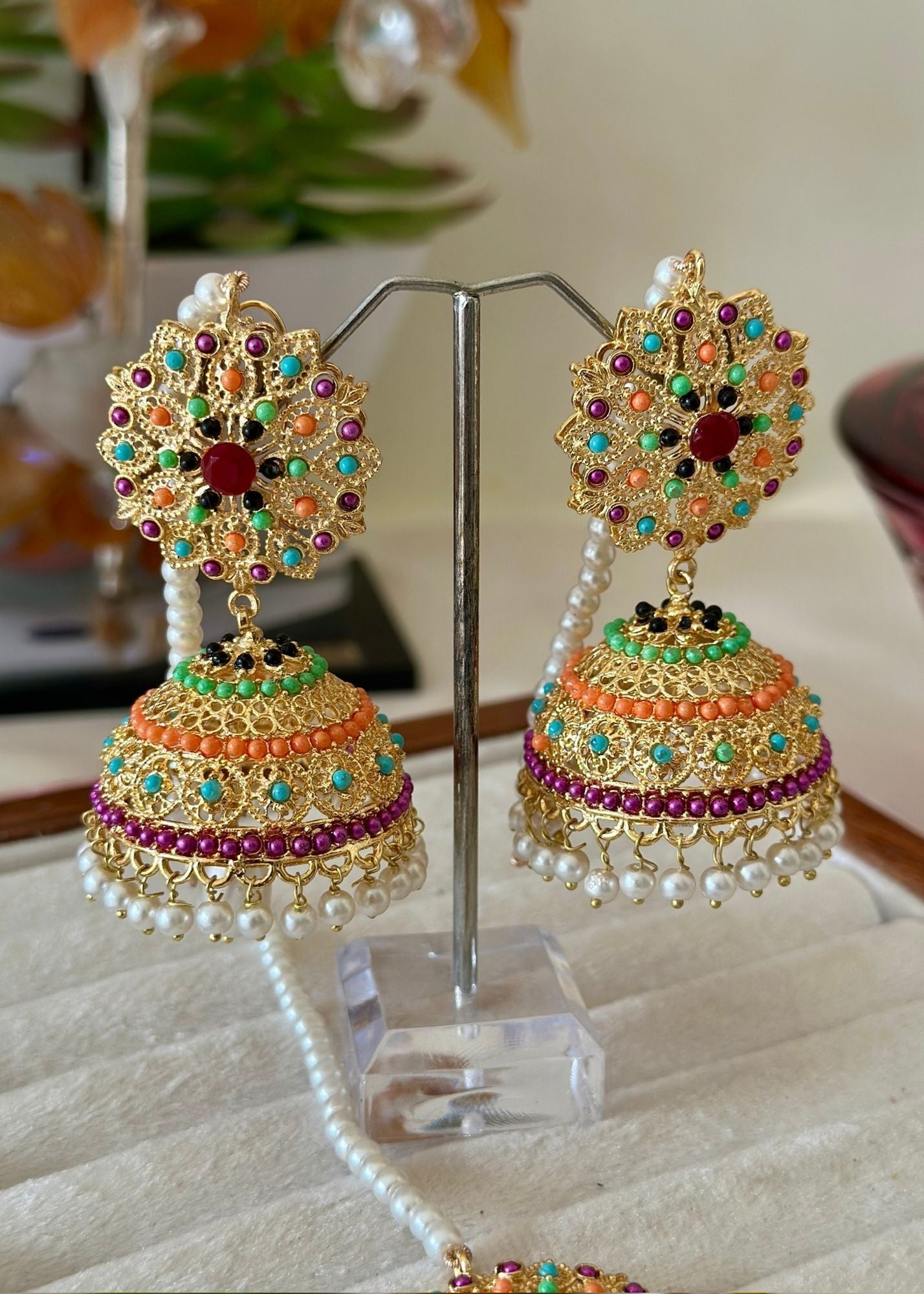 Jewelry Set in Multi Color by - Trendy Women Jewelry Set GNG2273