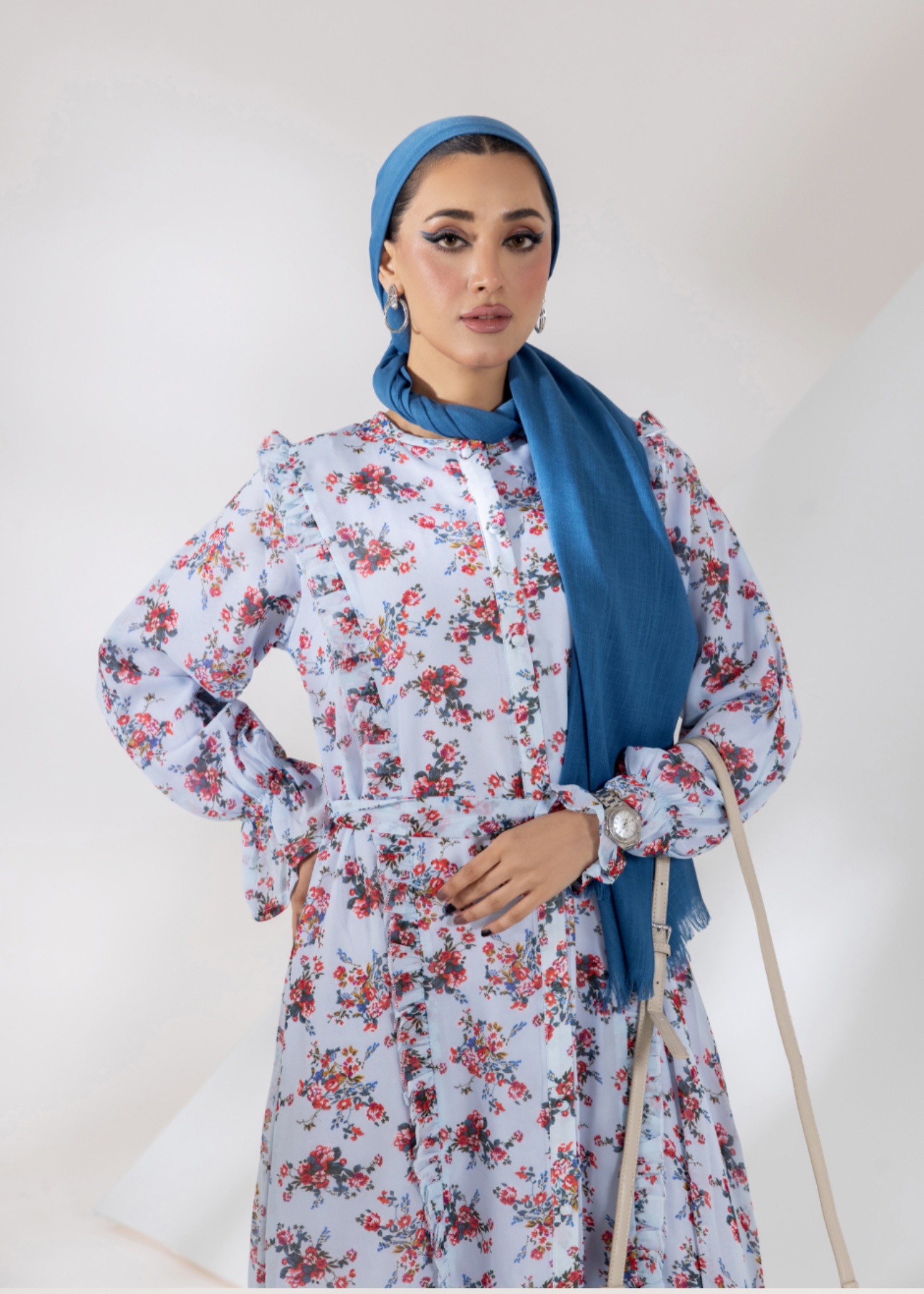 chiffon Maxi in Cloud blue