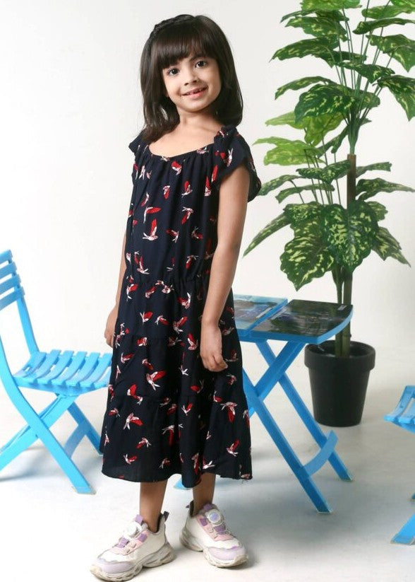 viscose Frock in Black