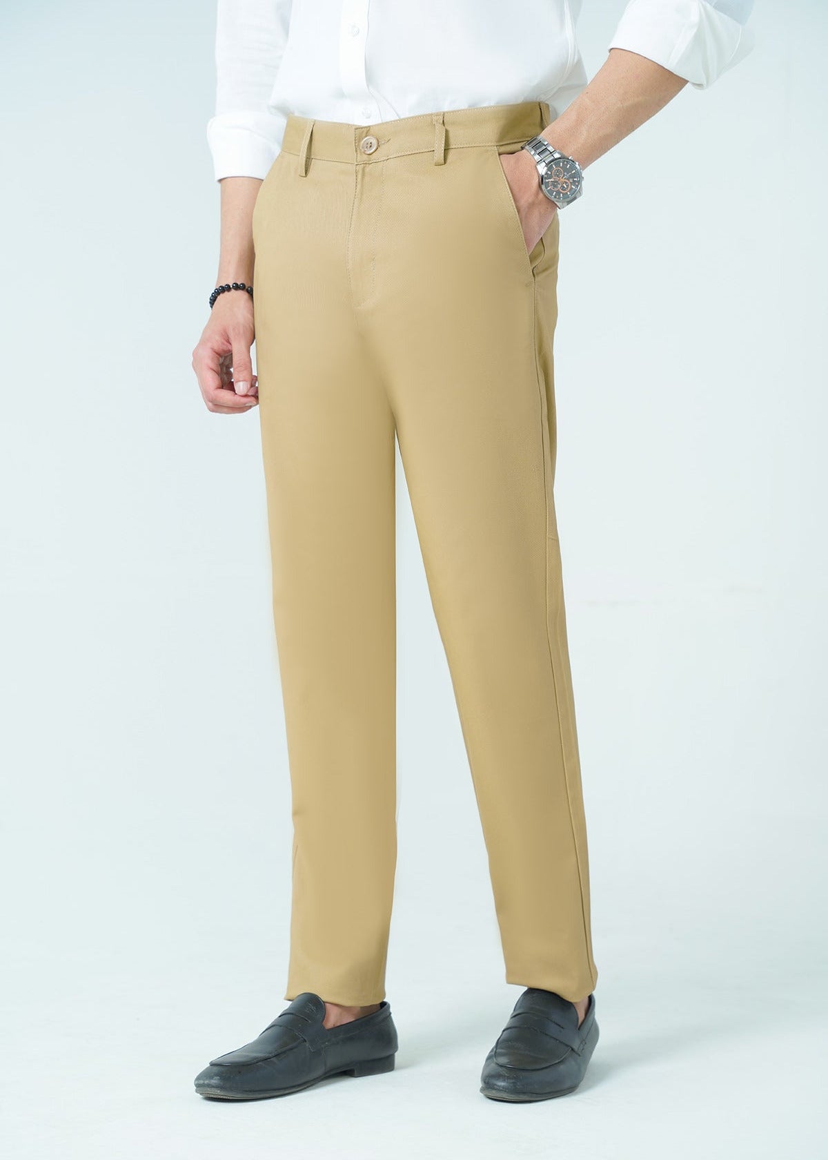 cotton Trousers in Beige