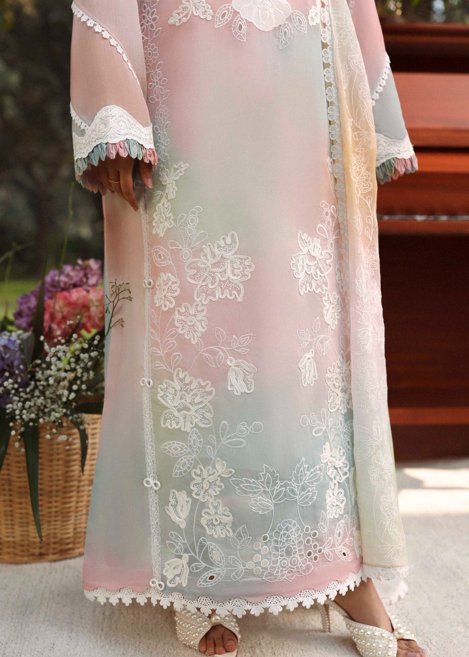 swiss voil Kurta Set in Multi