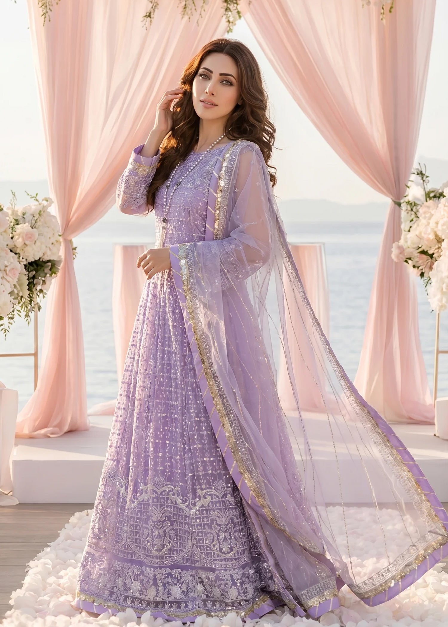 net Maxi in Lilac