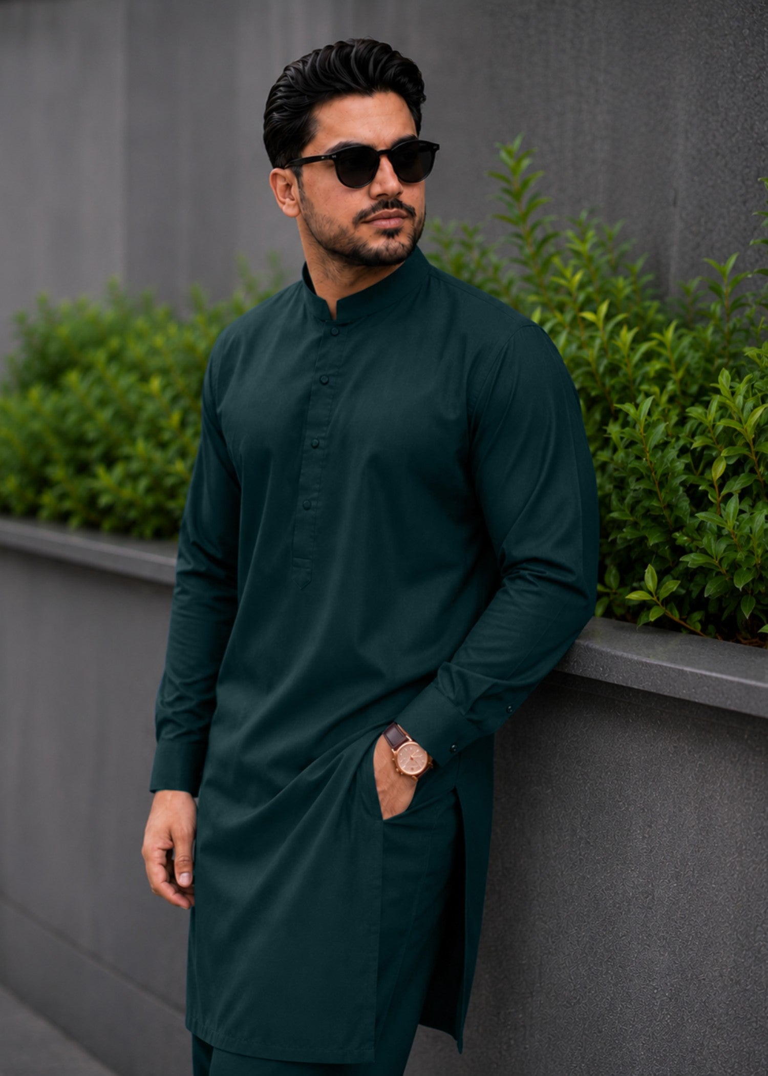 suiting Waistcoat in Emerald green by The Great Masters (TGM)