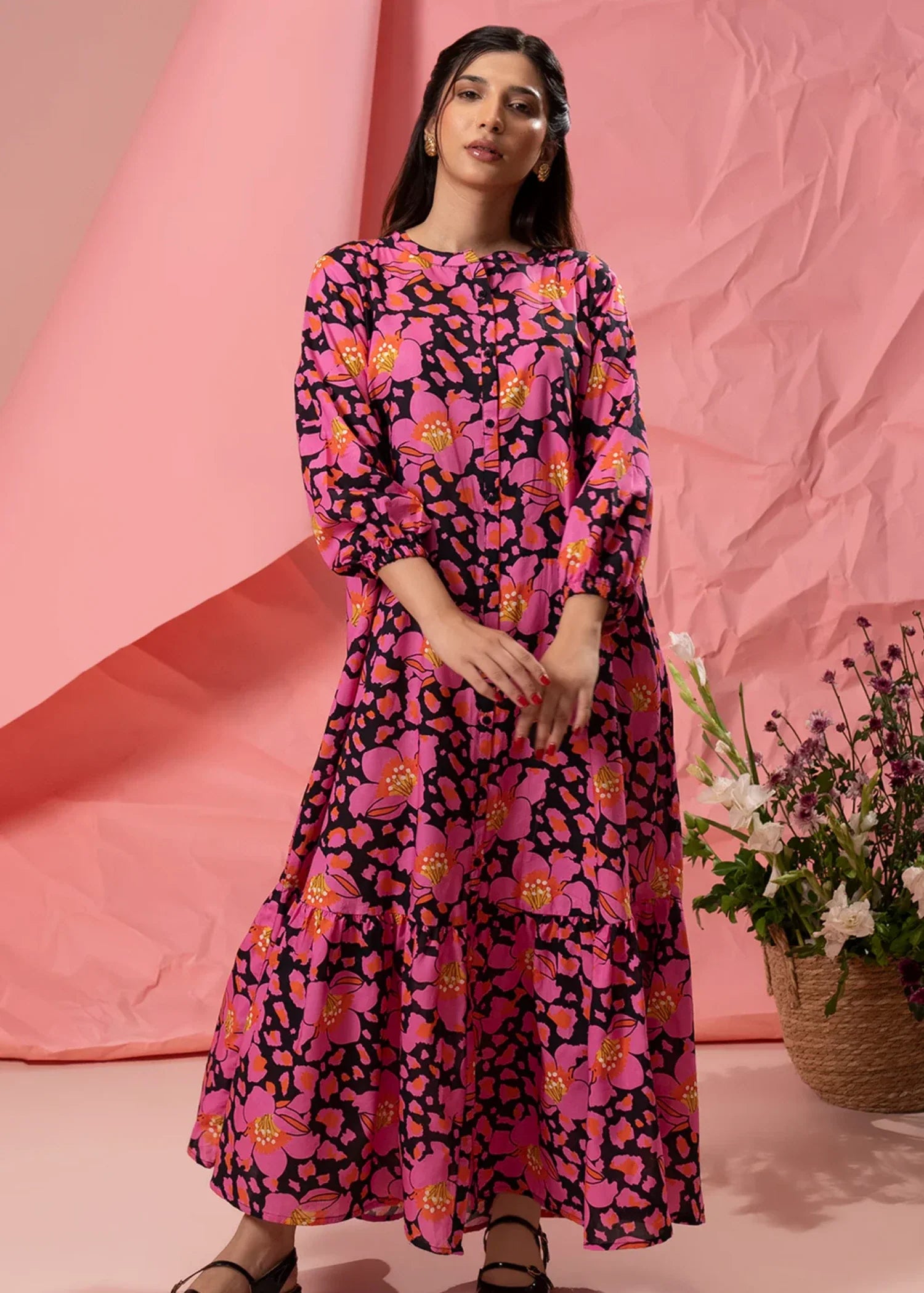 cambric Maxi in Bubblegum pink