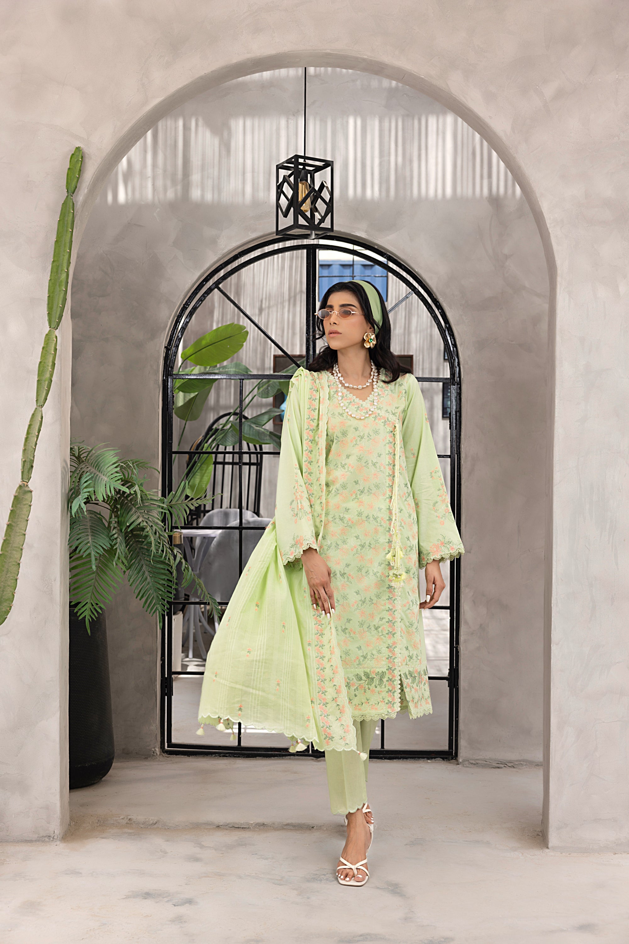 lawn Unstitched in Herb green