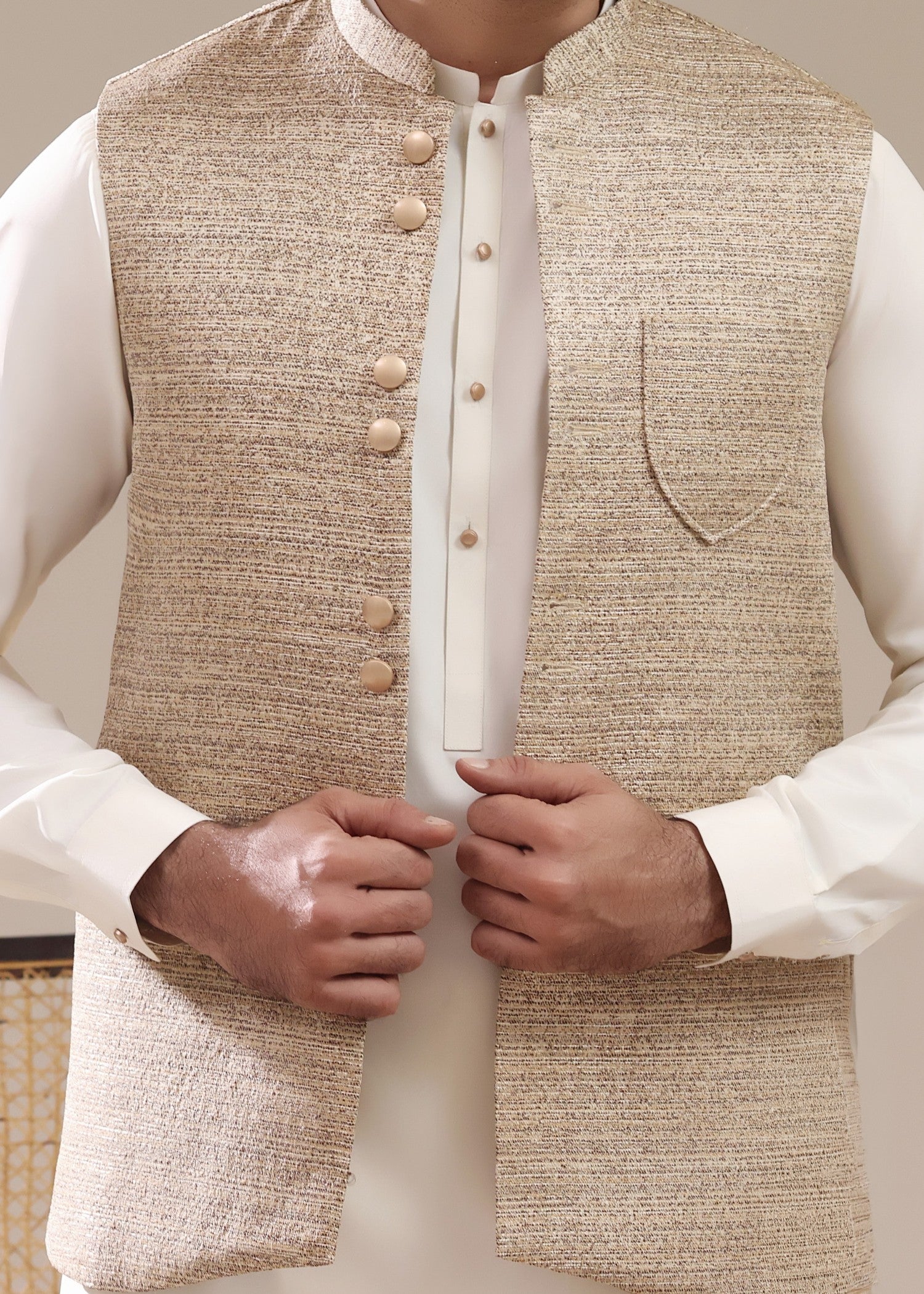 suiting Waistcoat in Buttercream