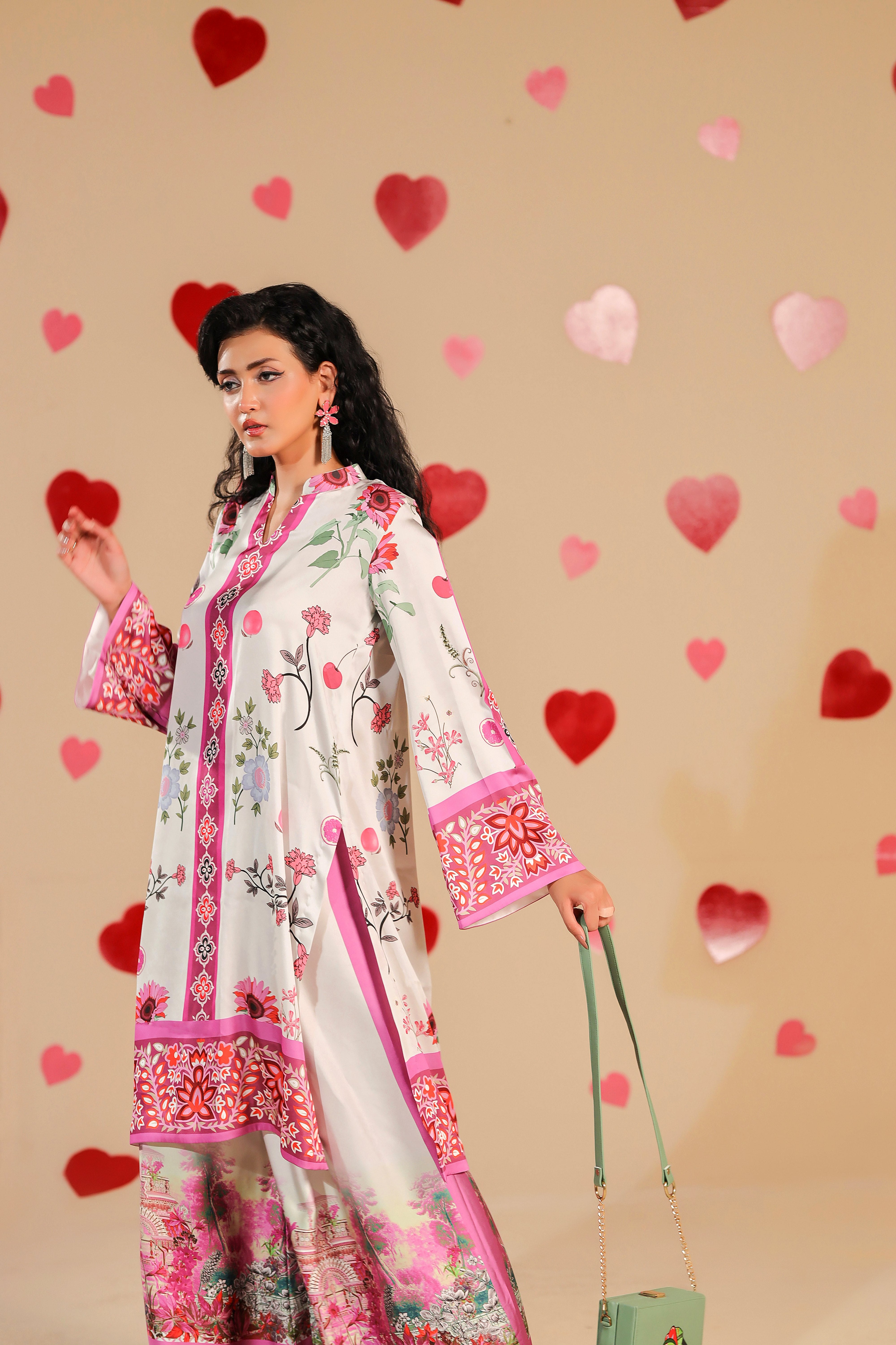 silk Co Ord Sets in Cherry blossom pink