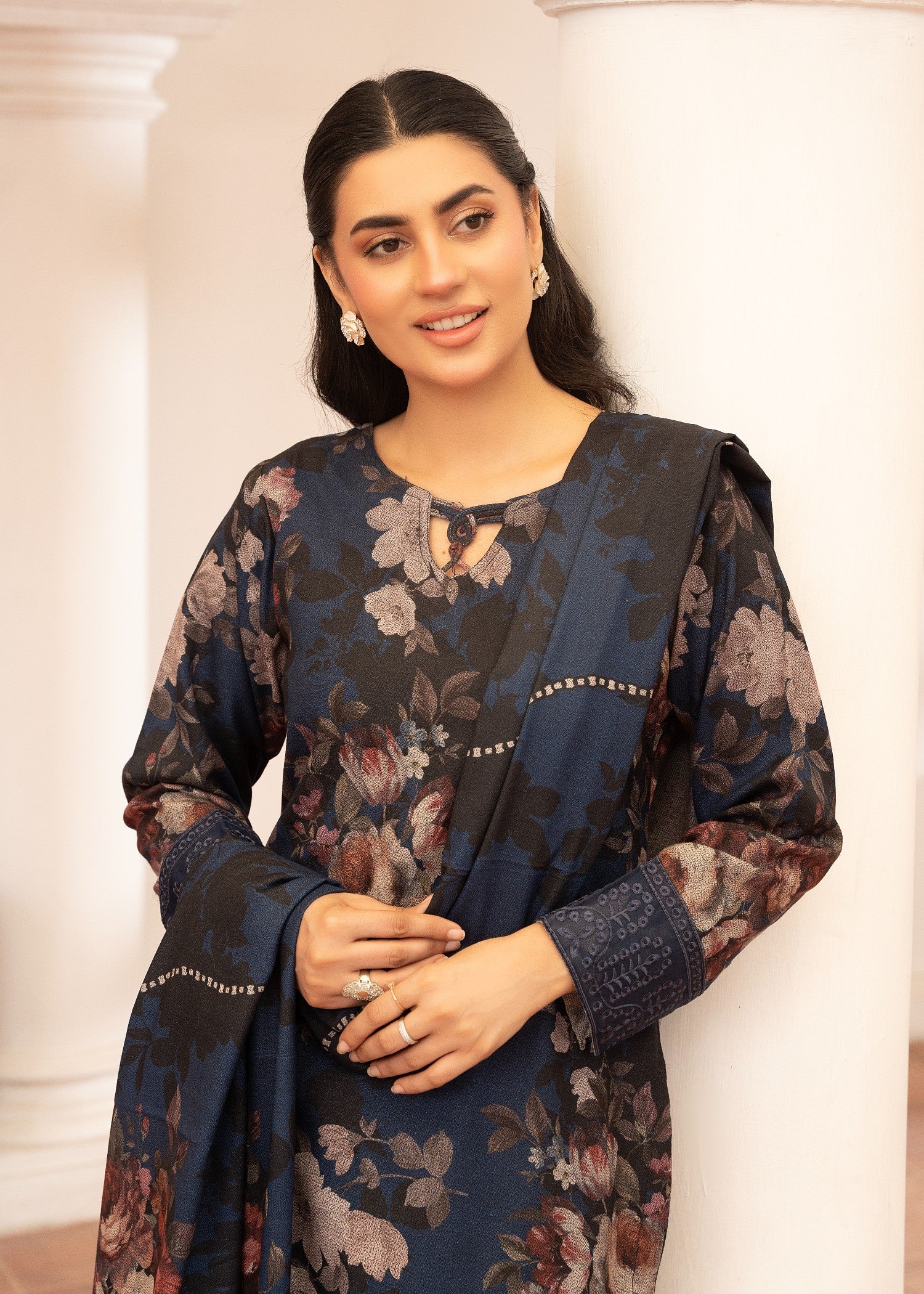 dhanak Kurta Set in Sapphire blue
