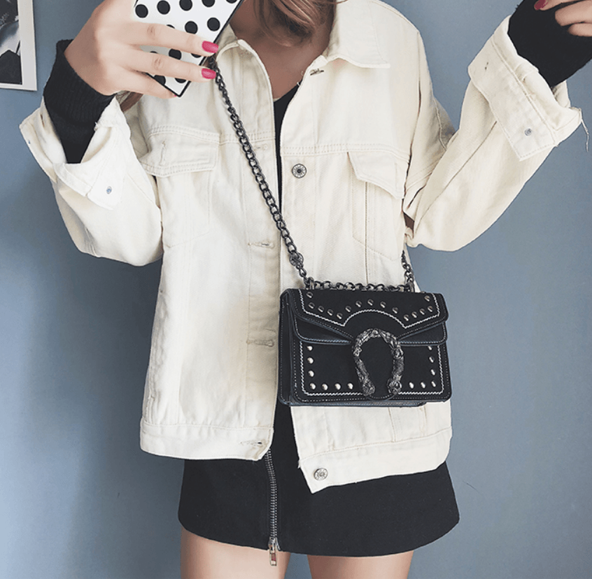 Cross body simple chain scrub bag shoulder