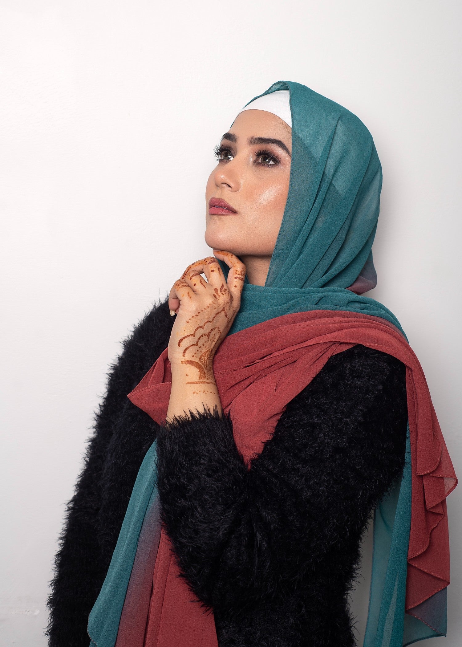 chiffon Hijab in Turquoise