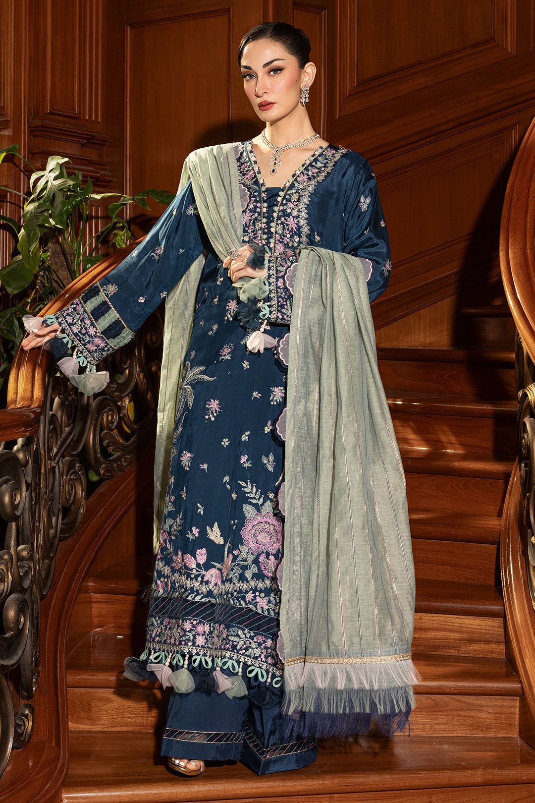 silk Unstitched in Blue